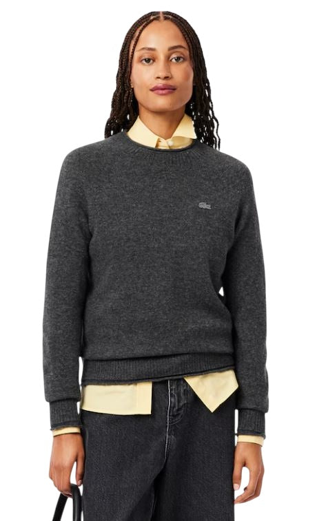 LACOSTE Classic Women's Sweater with Rolled Collar