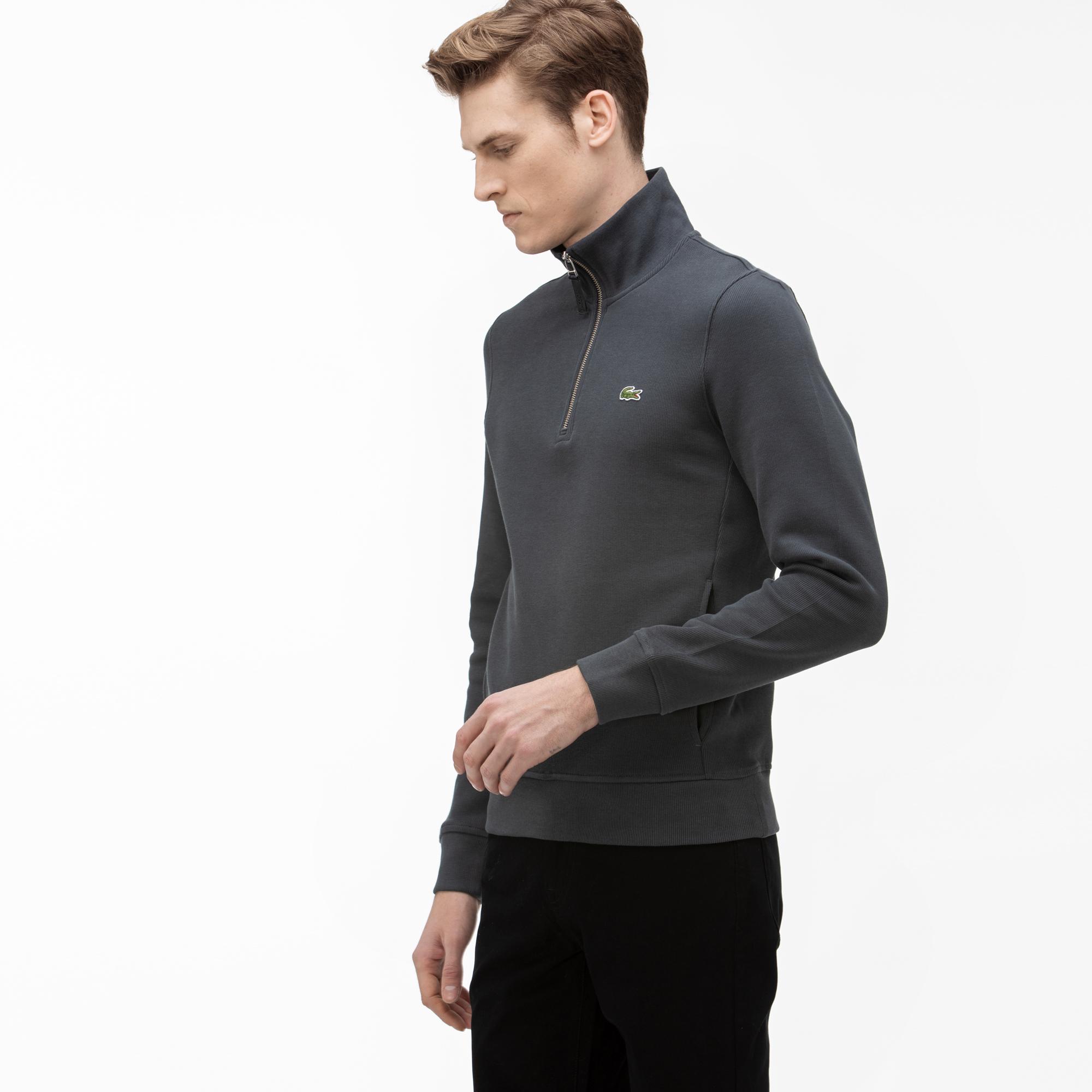 LACOSTE Men's Half Zip Knit Sweatshirt