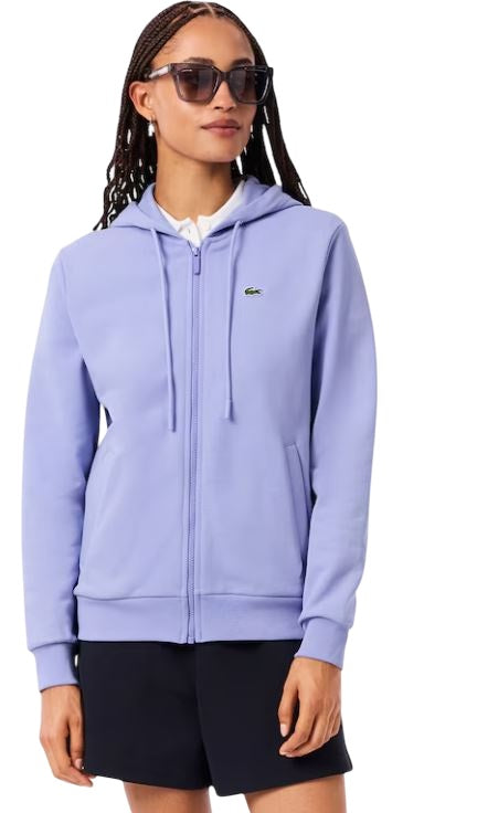 LACOSTE Relaxed Fit Zip-Up Sweatshirt for Women