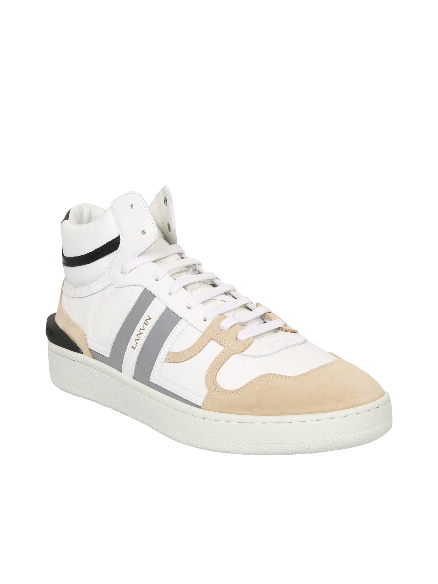 LANVIN High Top Round Toe Sneakers for Men