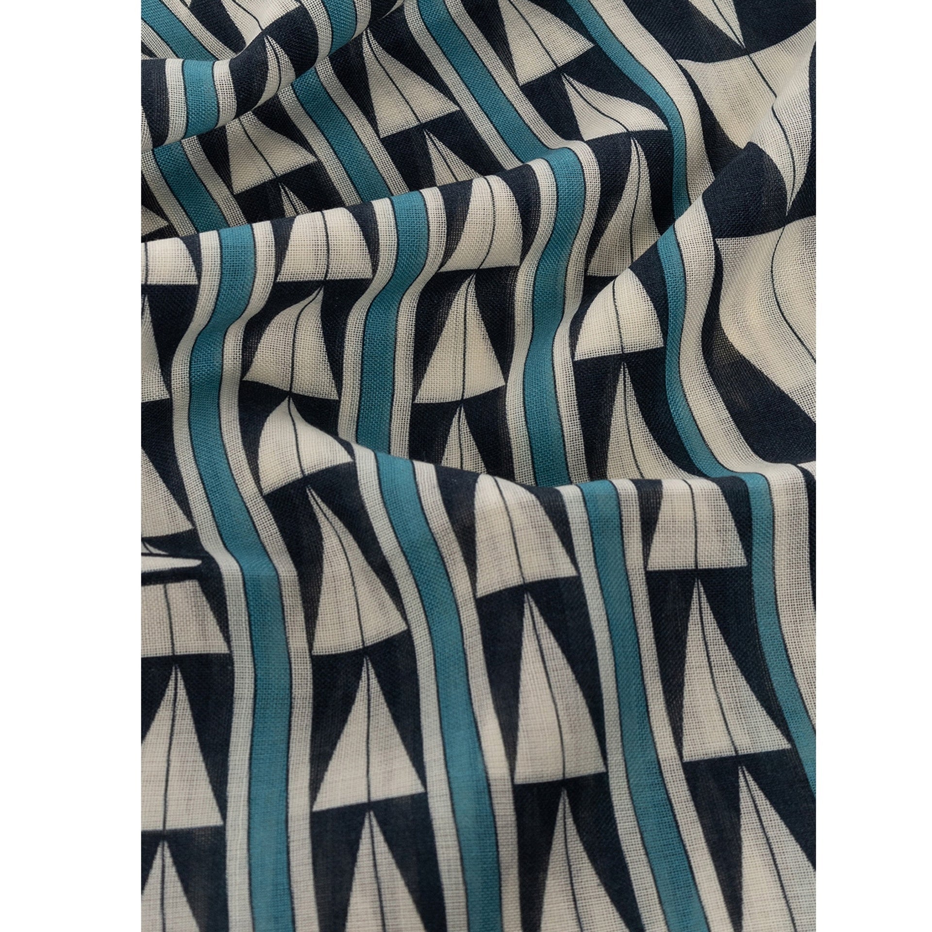LANVIN Wool Scarf with Geometric Pattern - 200 cm x 70 cm