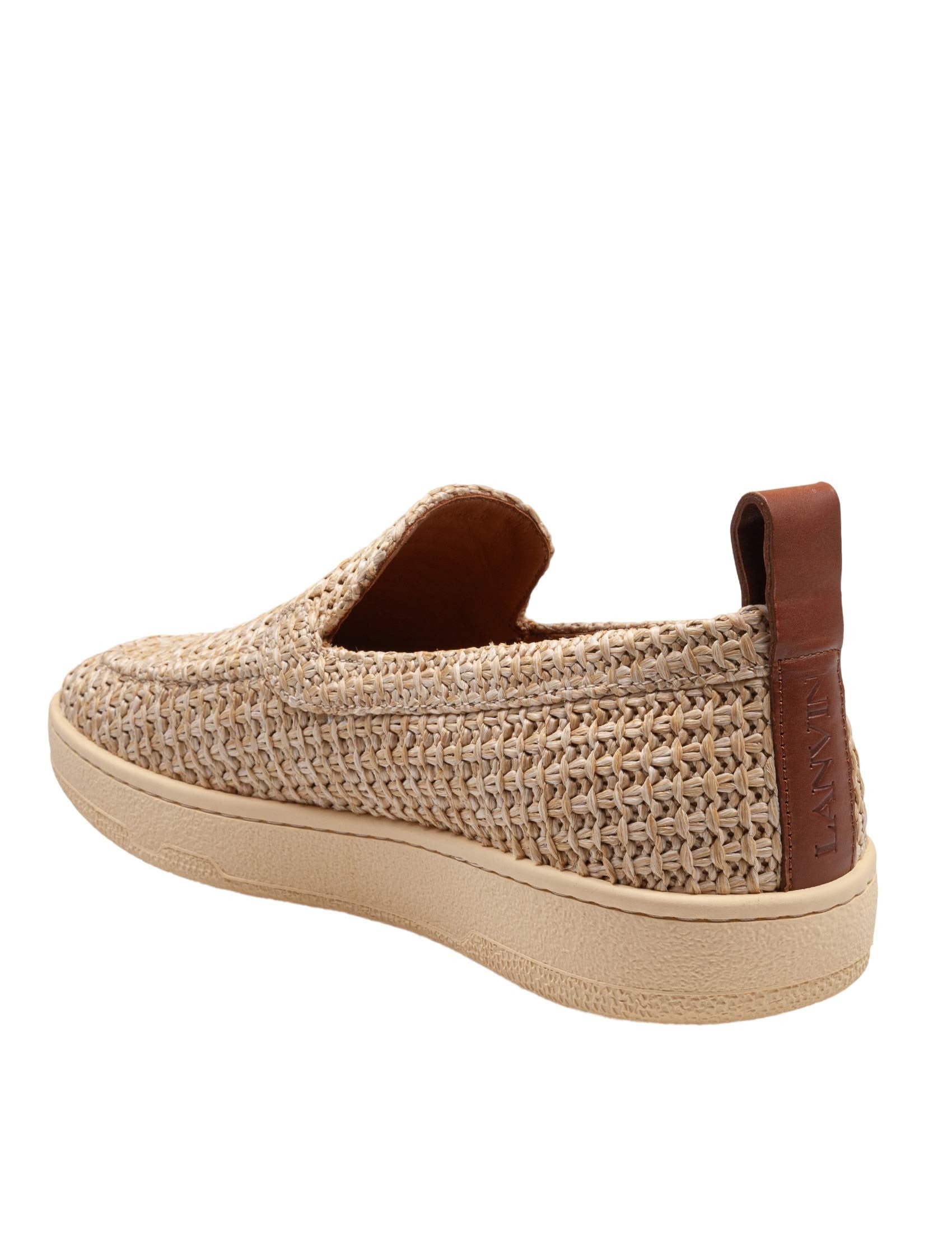 LANVIN Raffia Macassino Loafers for Men - 3 cm Heel