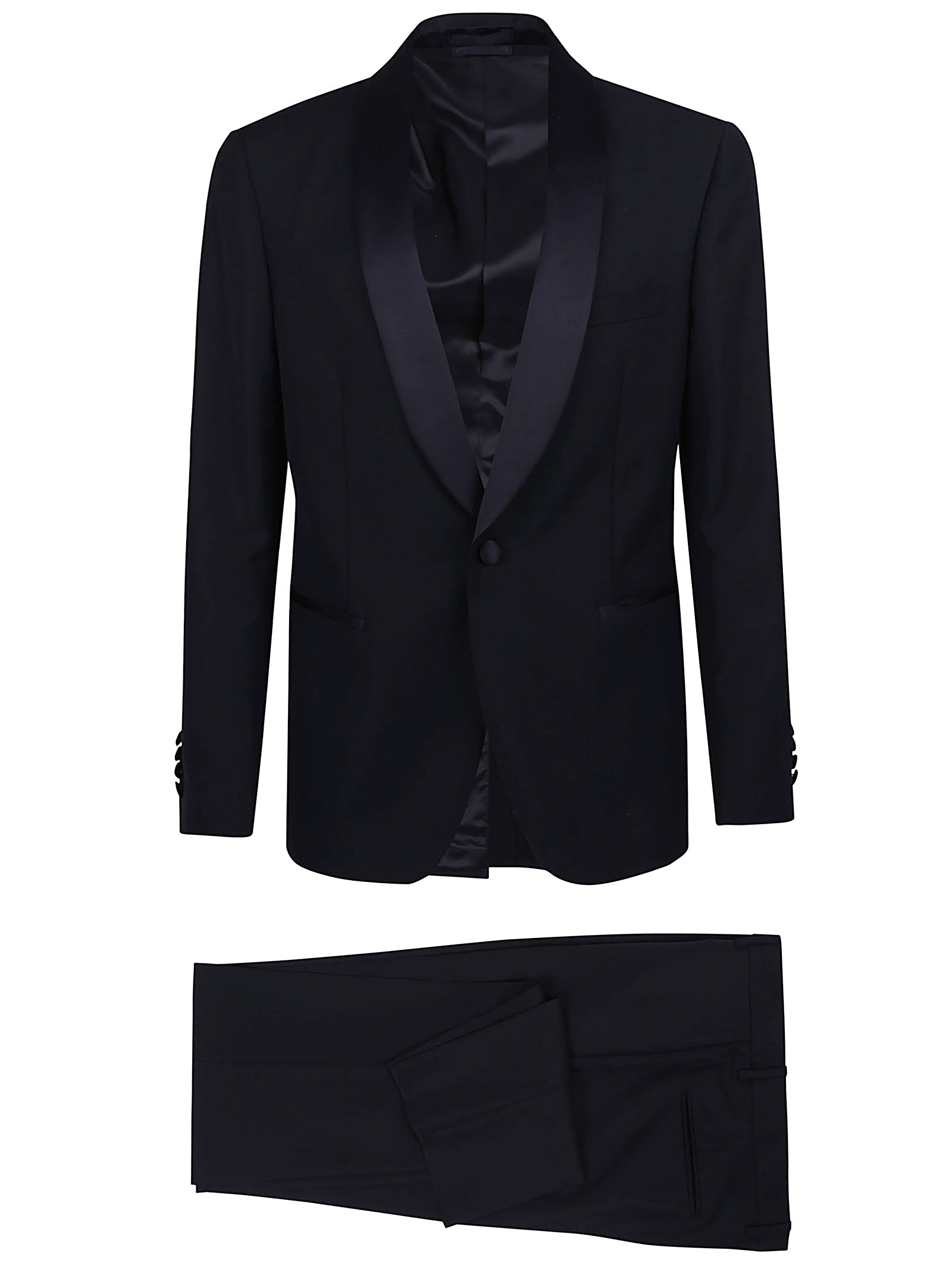 LARDINI Tailored Scarf Collar Tuxedo Suit for Men - Size Available