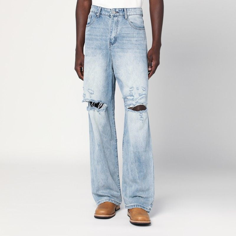 BASKETCASE GALLERY Relaxed Fit Distressed Jeans with Rips