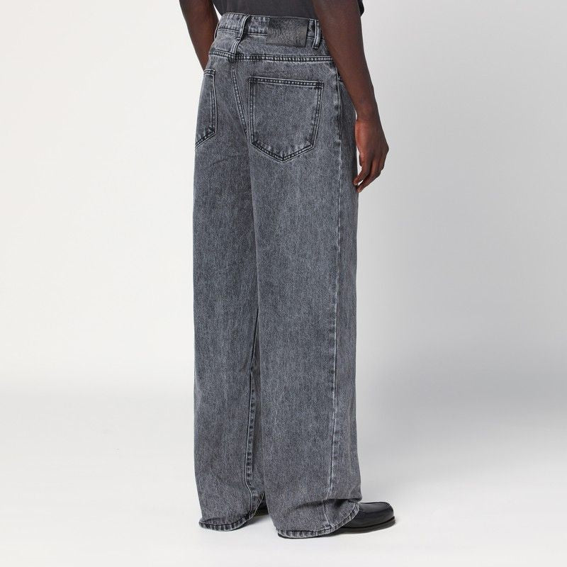 BASKETCASE GALLERY Wide-Leg Washed Denim Jeans