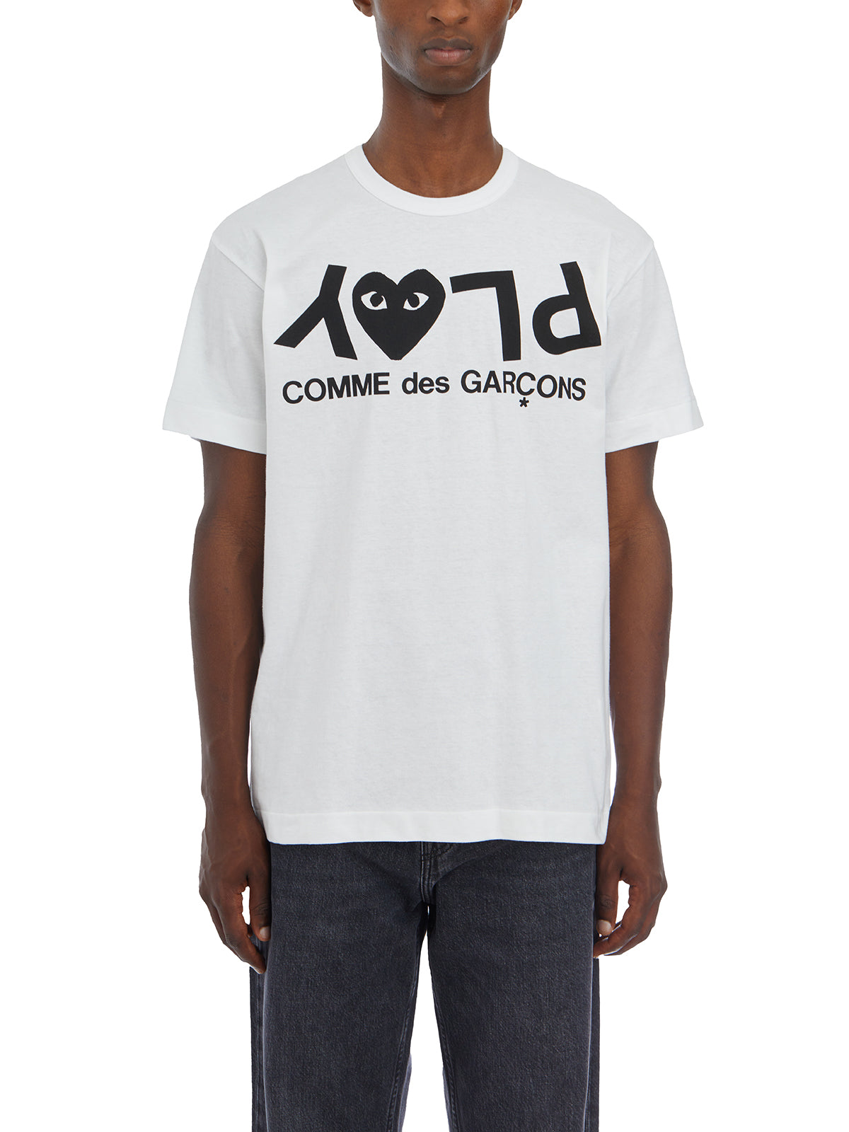 COMME DES GARÇONS PLAY Crew Neck Logo T-Shirt - Size L