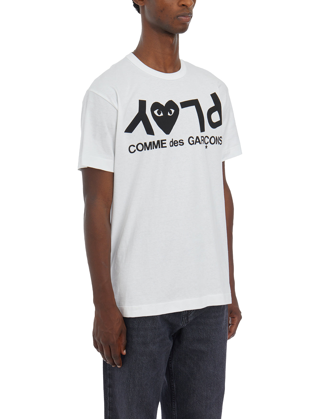 COMME DES GARÇONS PLAY Crew Neck Logo T-Shirt - Size L