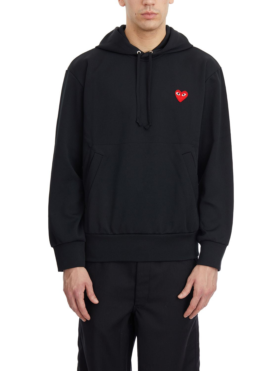 COMME DES GARÇONS PLAY Logo Hoodie with Front Pocket - Size L