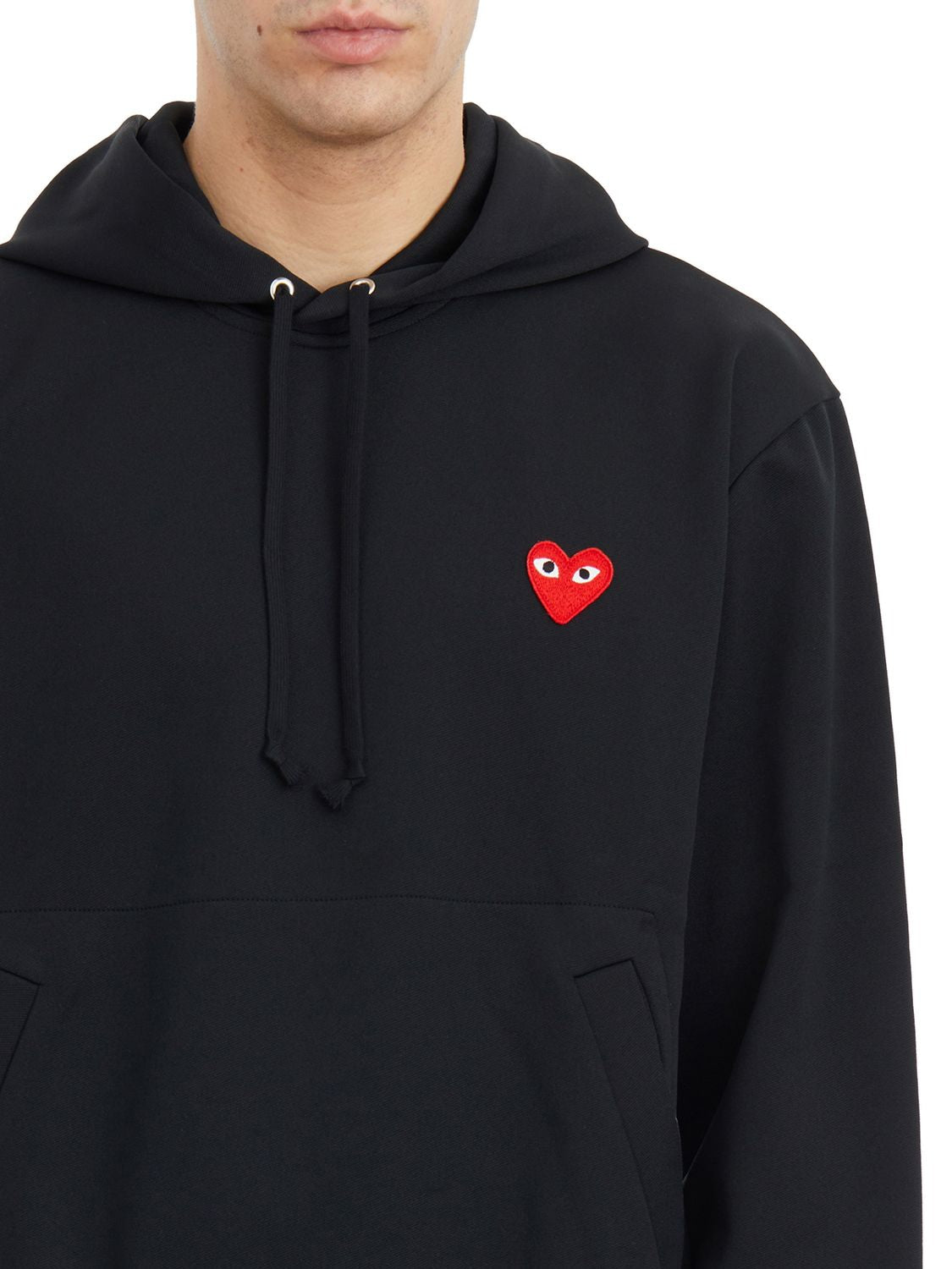 COMME DES GARÇONS PLAY Logo Hoodie with Front Pocket - Size L