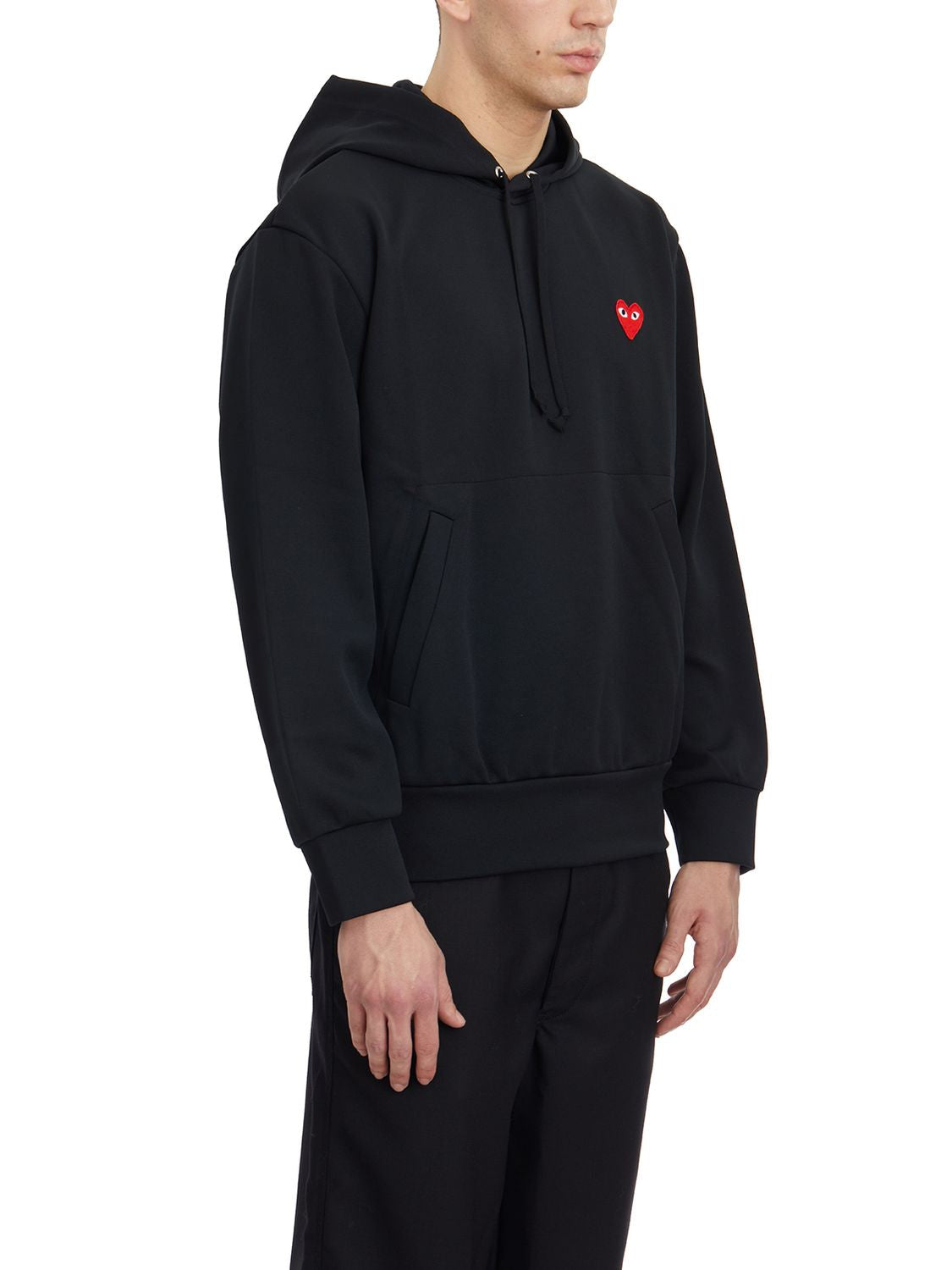 COMME DES GARÇONS PLAY Logo Hoodie with Front Pocket - Size L