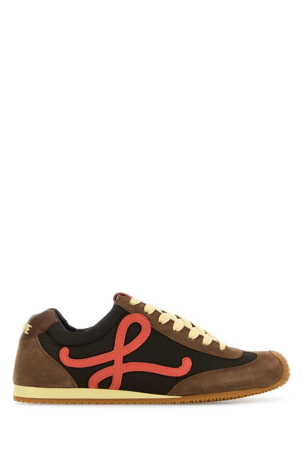 LOEWE Multicolored Canvas and Suede Ballet Runner Sneakers 2.0