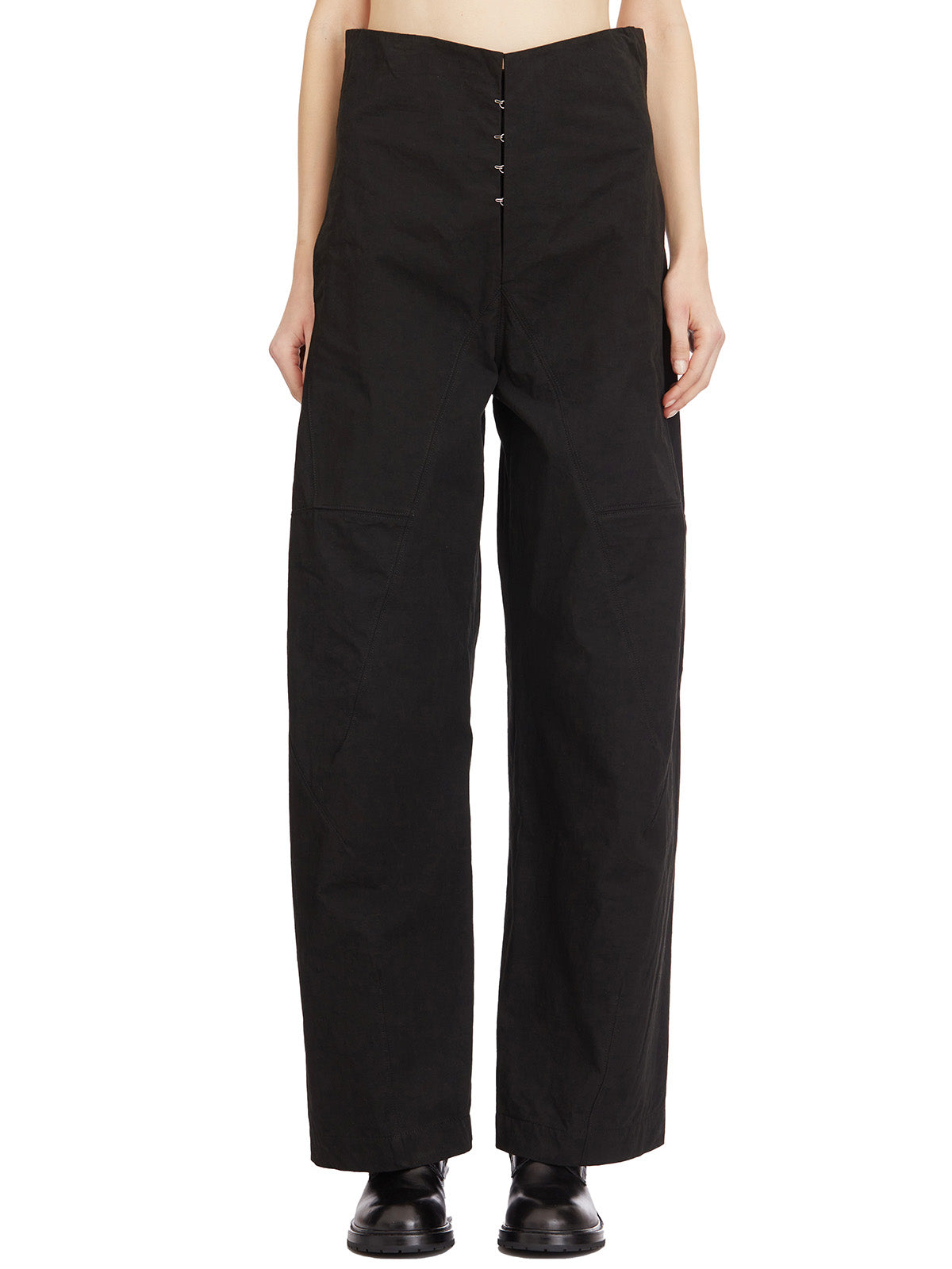YEHUAFAN Wide Leg Cotton Trousers - Size S