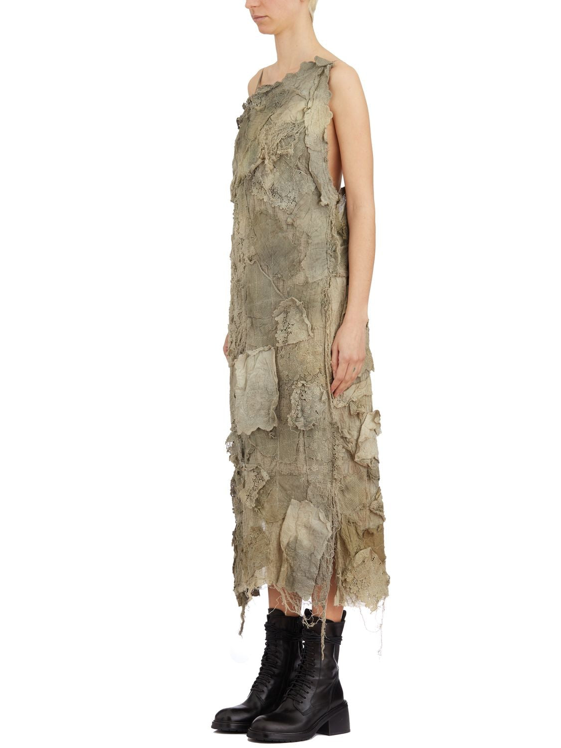 YEUNG CHIN Embroidered Long Dress with Adjustable Shoulder Straps - Size S