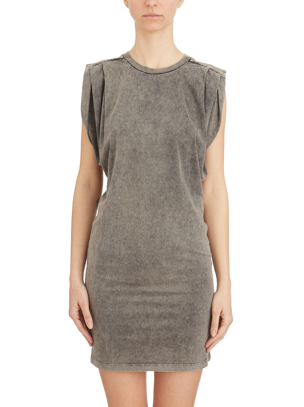DONDUP Sleeveless Crew Neck Mini Dress - Size 40