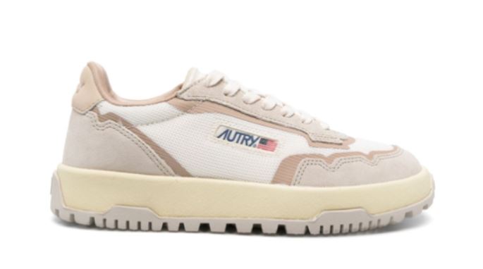 AUTRY Premium Leather Lace-Up Sneakers for Women