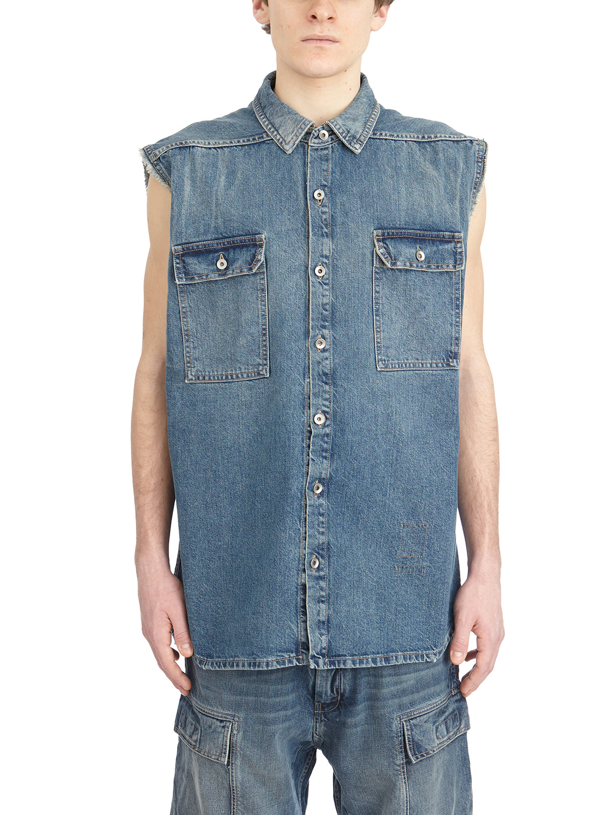 DRKSHDW Sleeveless Denim Shirt - Size M