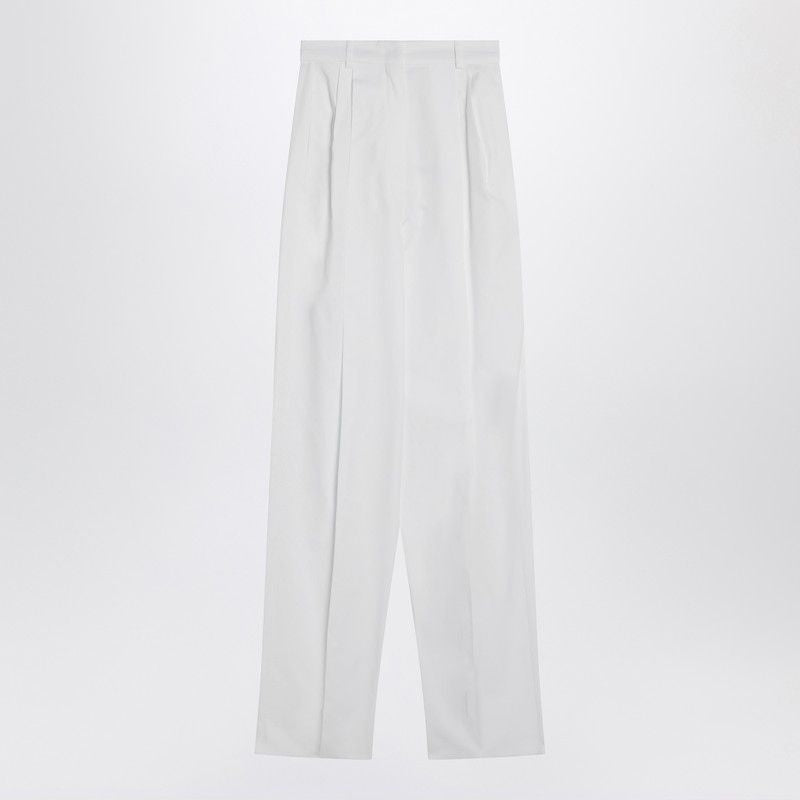 MAX MARA SPORTMAX Wide Cotton Trousers with High Waist for Women