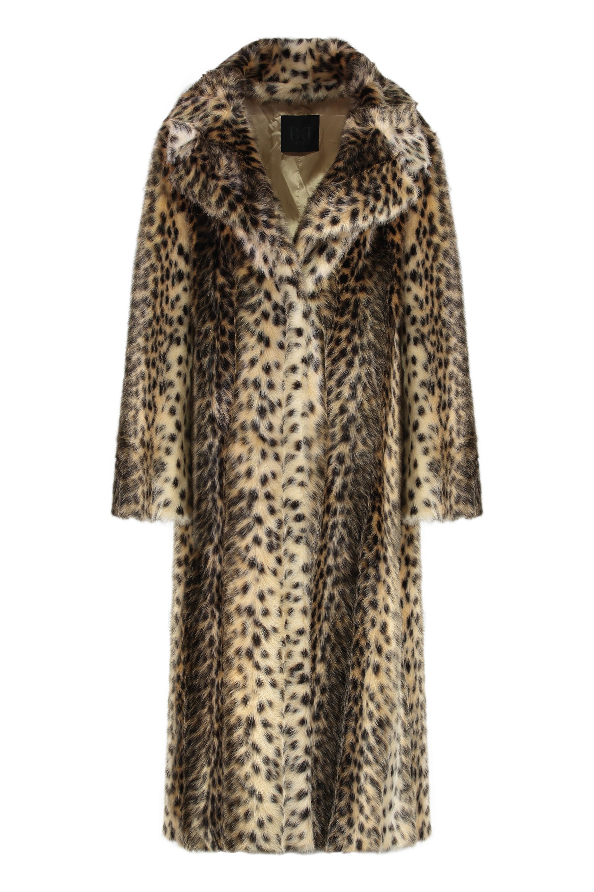 BB COUTURE Faux Fur Jacket with Lapel Collar for Women