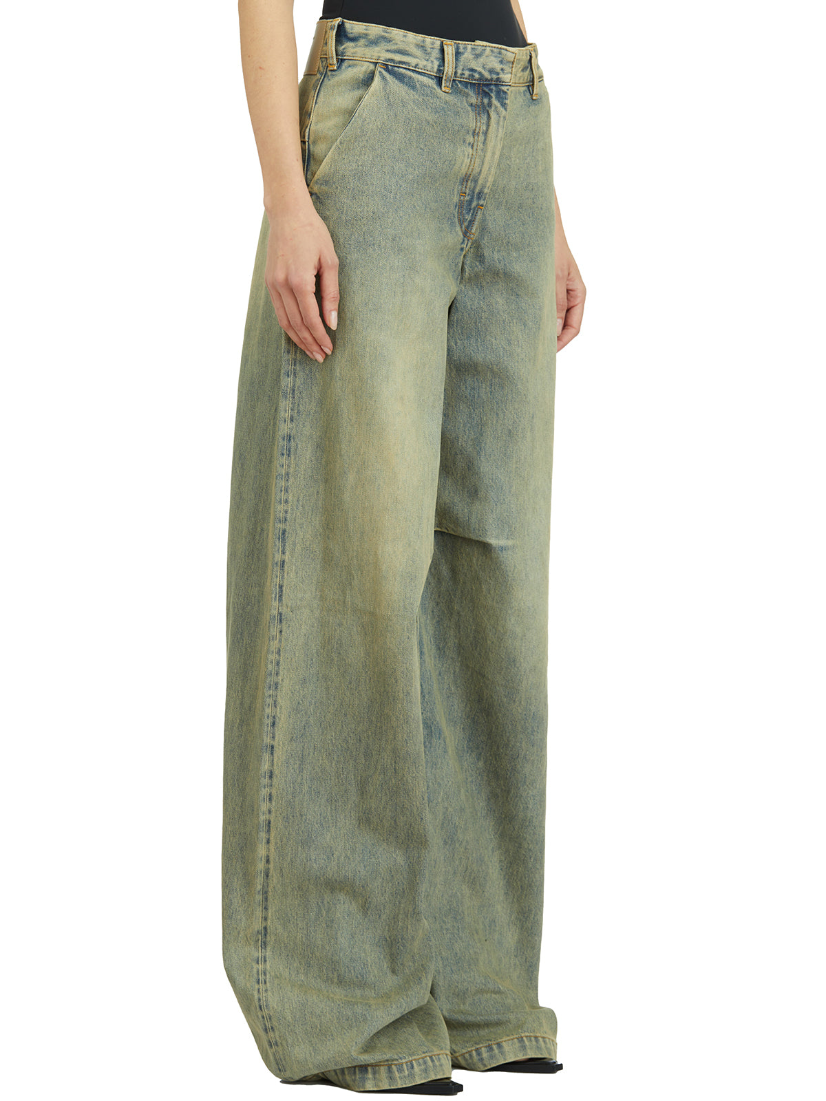 ENTIRE STUDIOS Wide Leg Trousers Size S with Five Pockets