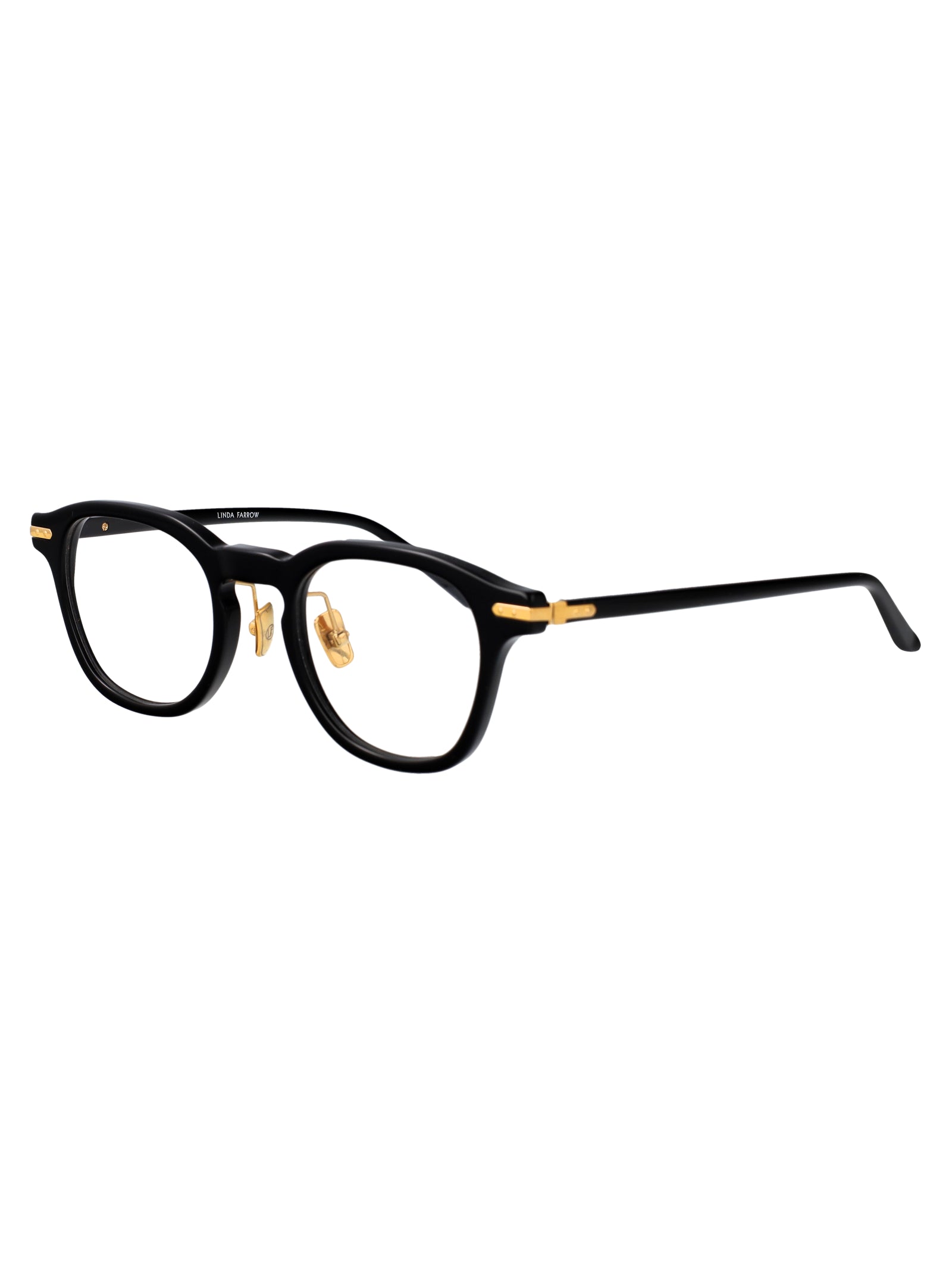 LINDA FARROW Unisex Optical Glasses with Acetate and Metal Frame