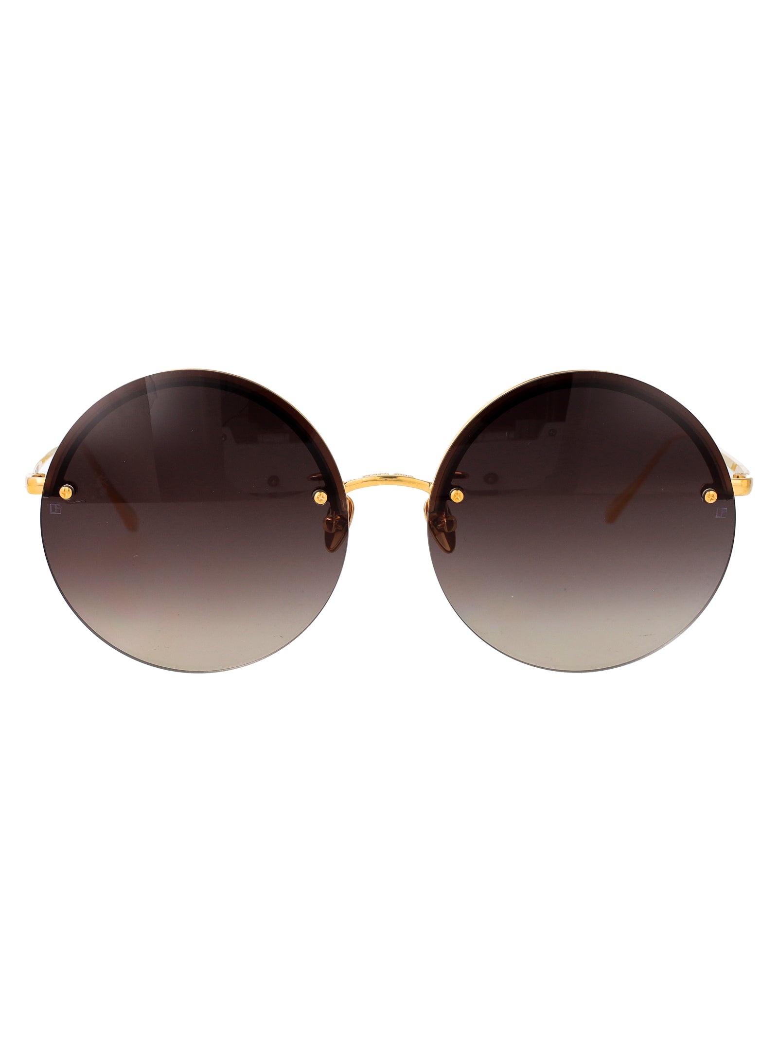 LINDA FARROW Chic Gradient Acetate and Metal Sunglasses for Women