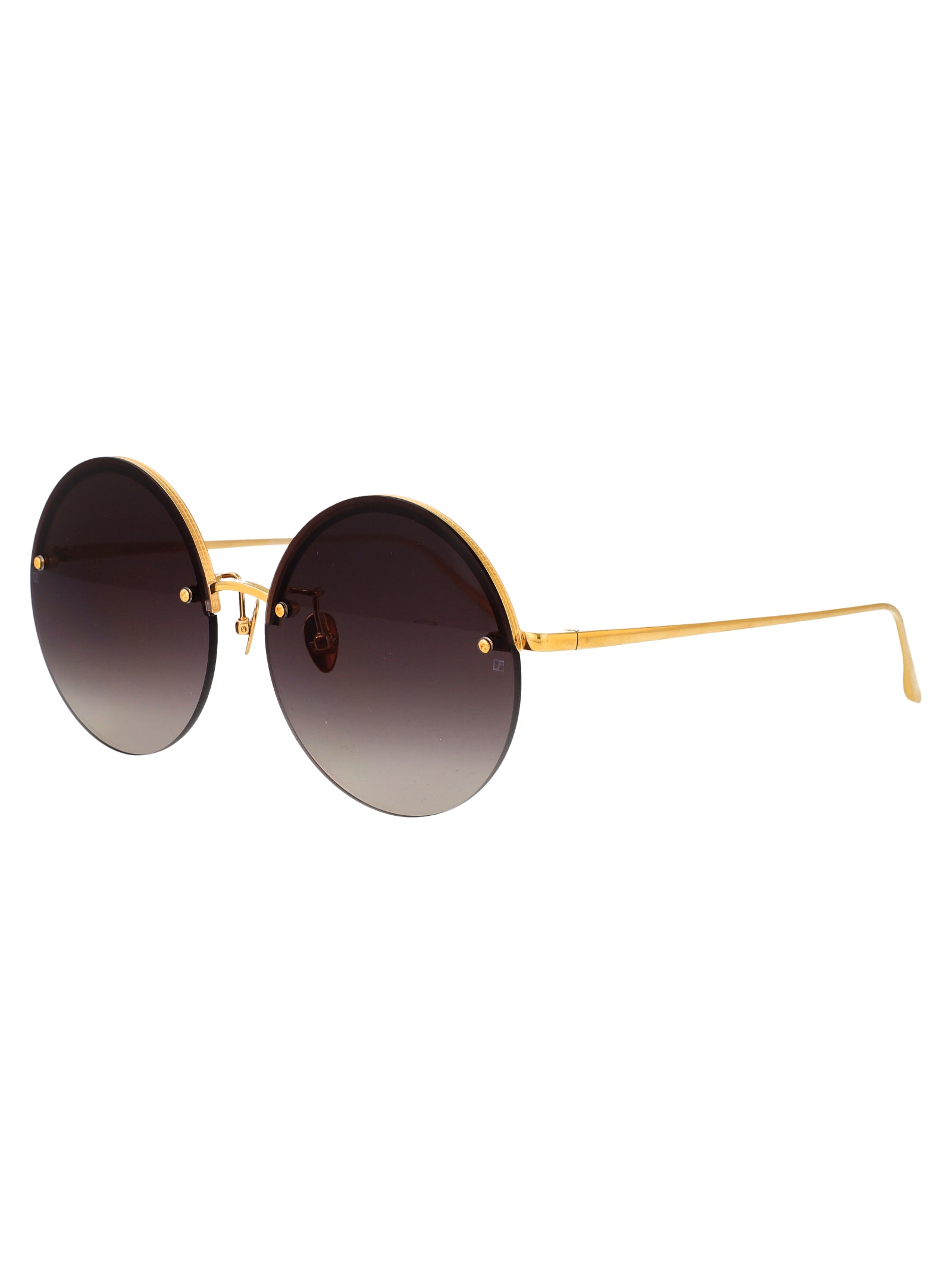 LINDA FARROW Chic Gradient Acetate and Metal Sunglasses for Women