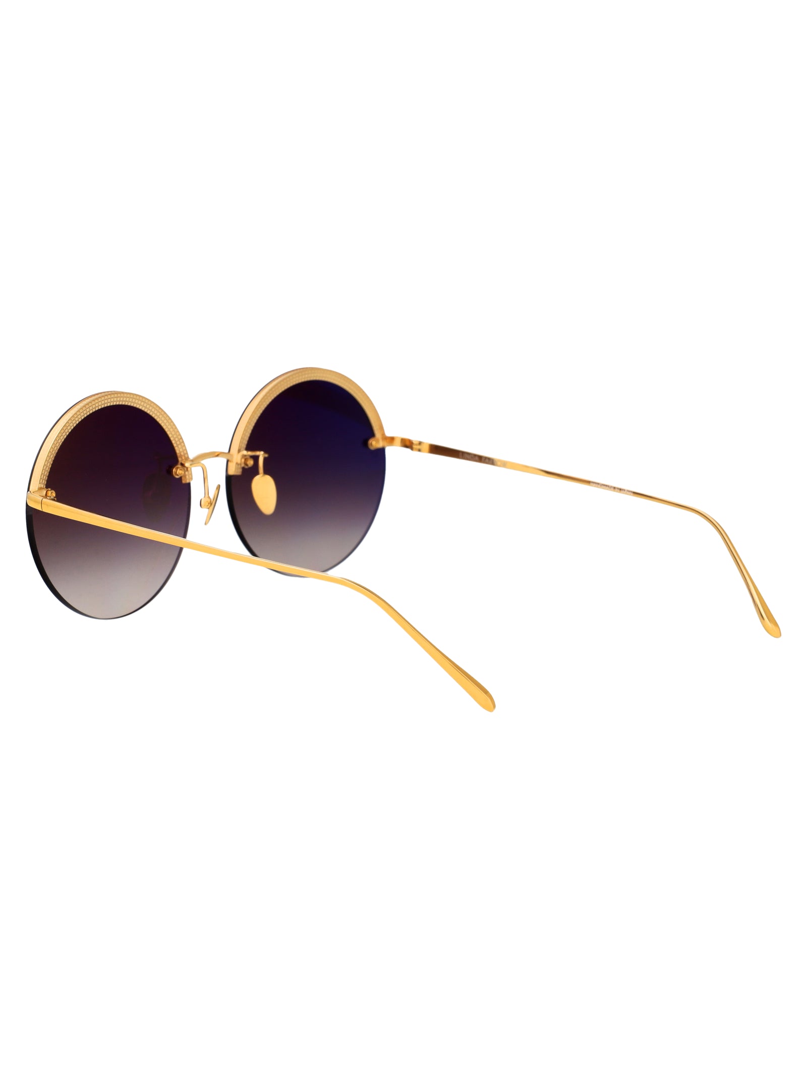 LINDA FARROW Chic Gradient Acetate and Metal Sunglasses for Women