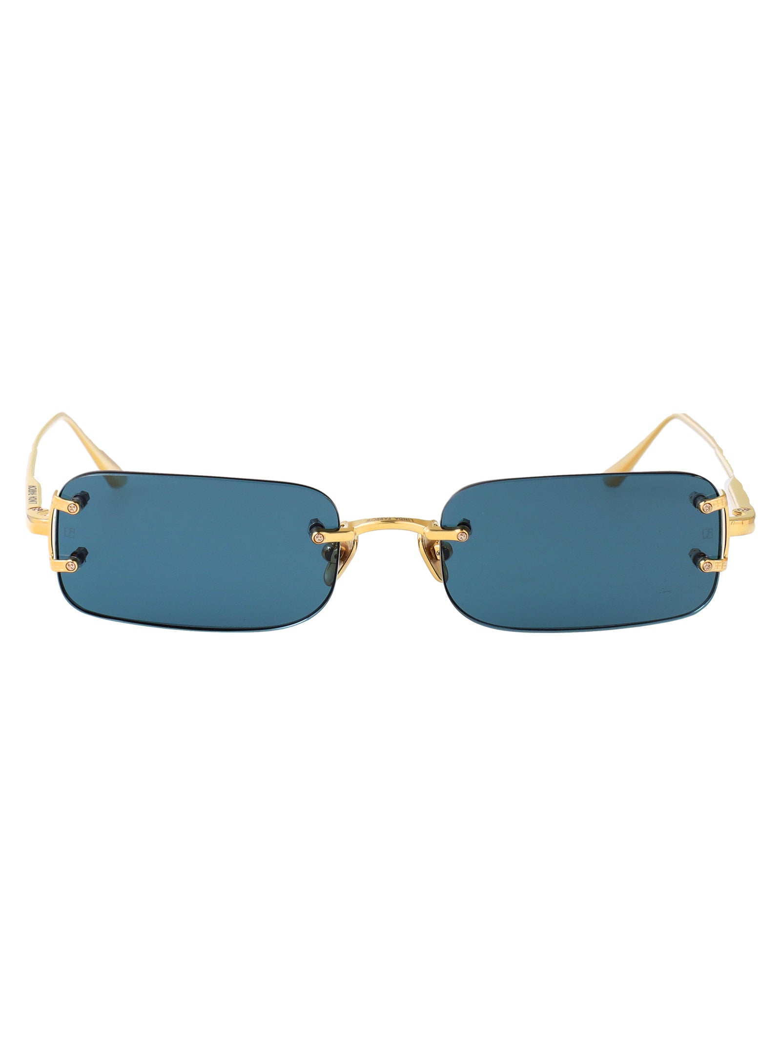 LINDA FARROW Stylish Titanium Sunglasses for Women