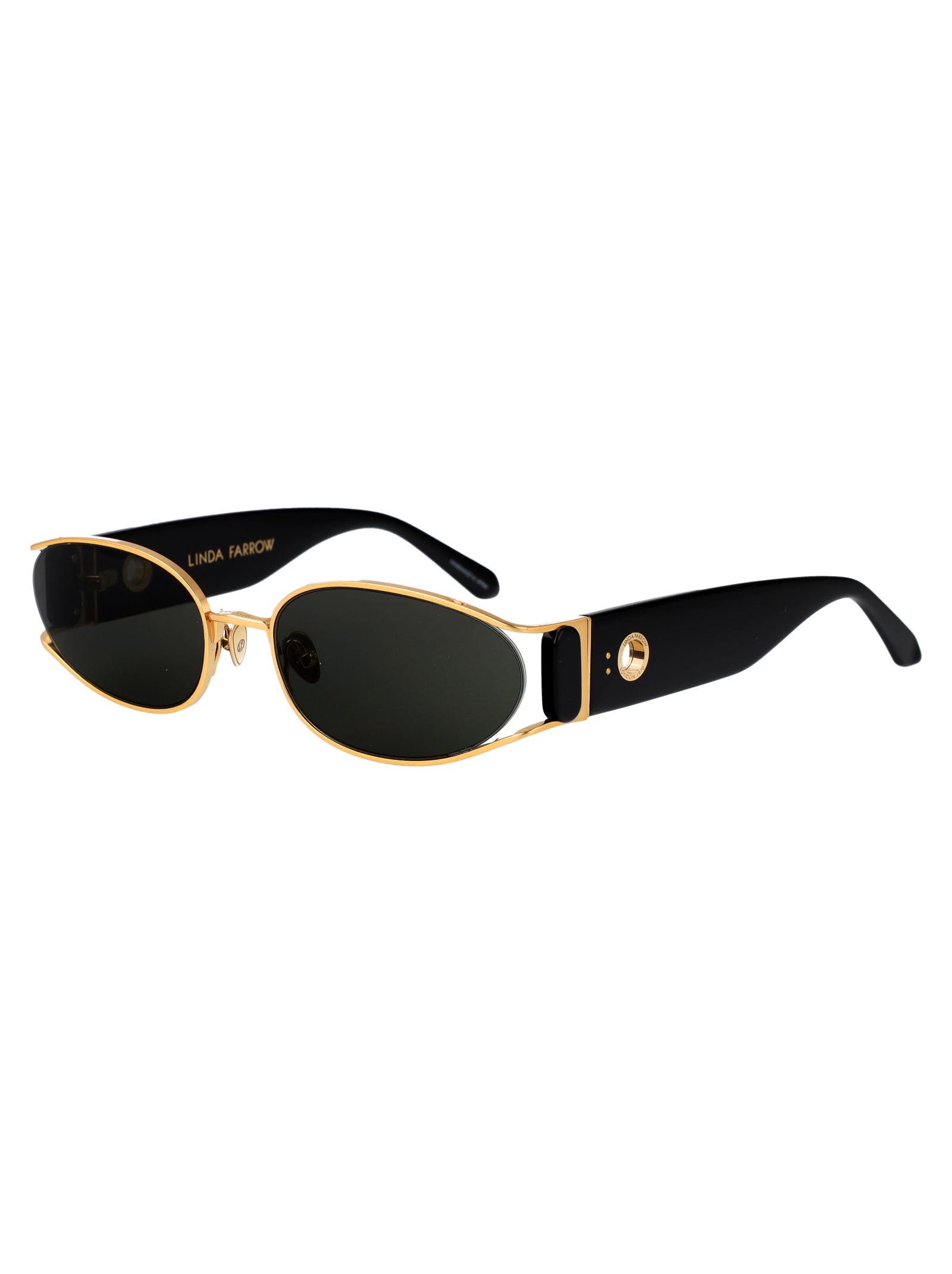 LINDA FARROW Chic Titanium Sunglasses for Women - FW25 Collection
