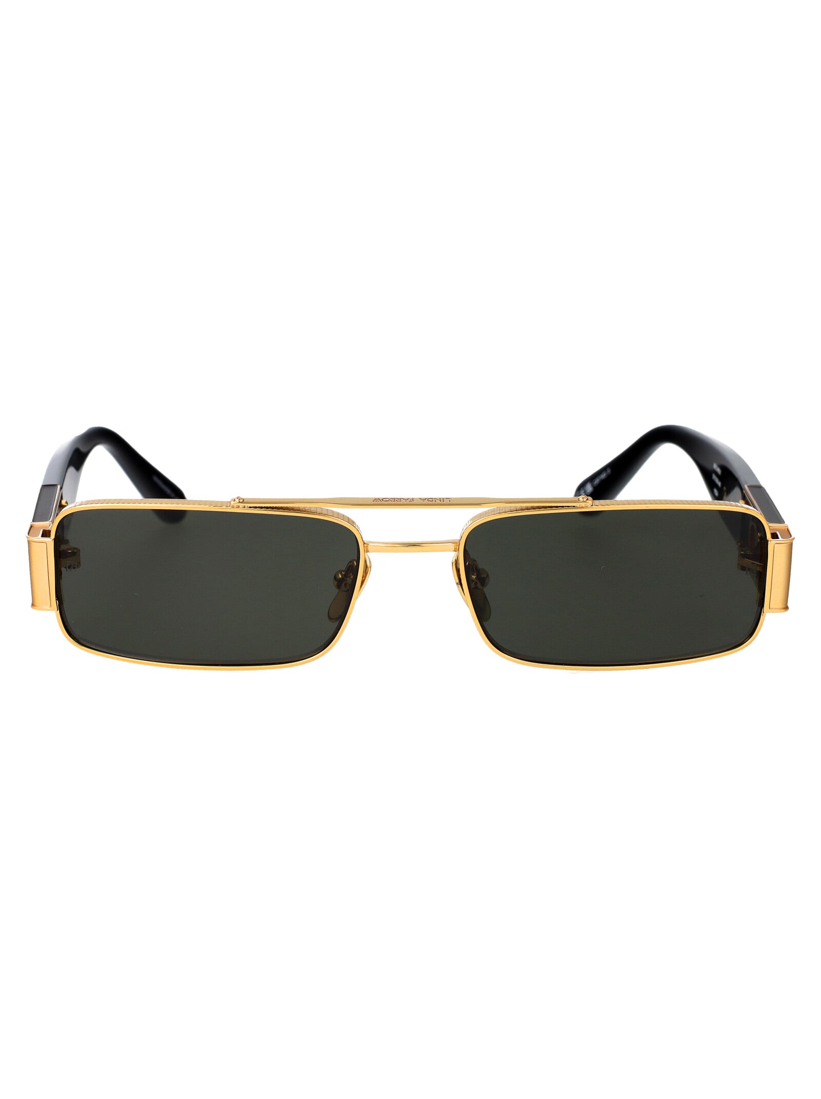 LINDA FARROW Sleek Titanium Sunglasses for Women