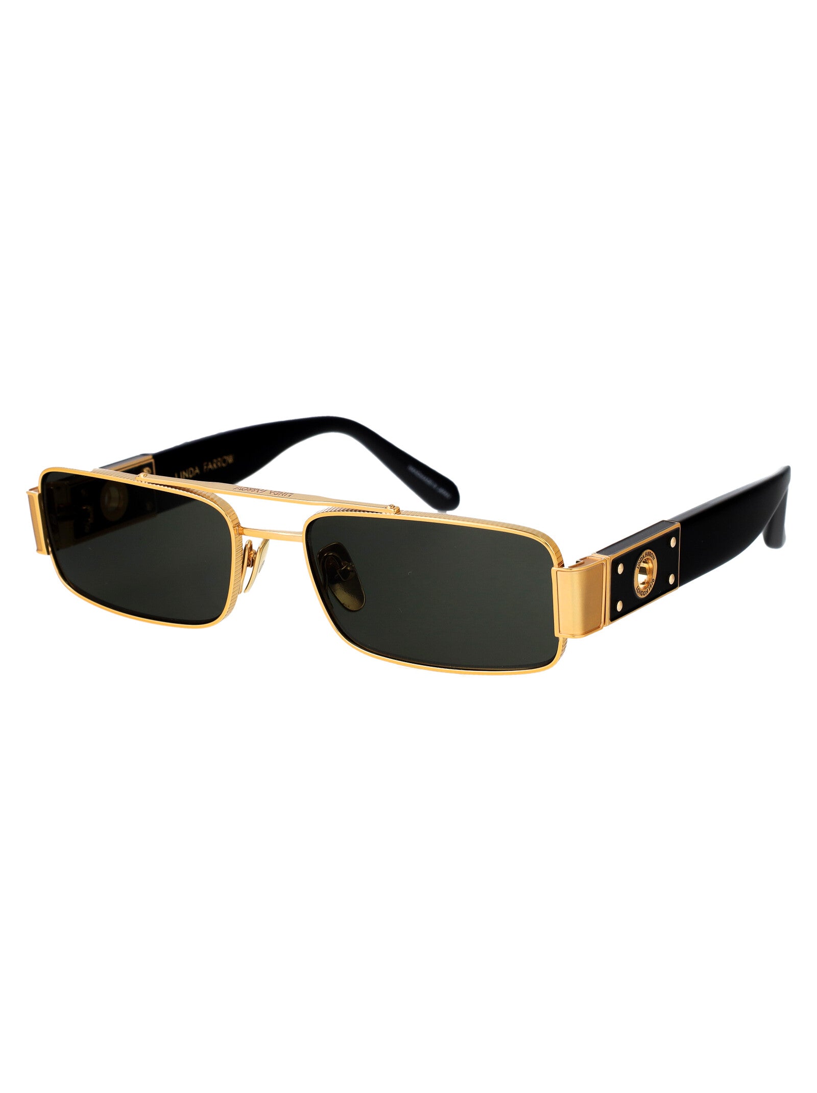 LINDA FARROW Sleek Titanium Sunglasses for Women