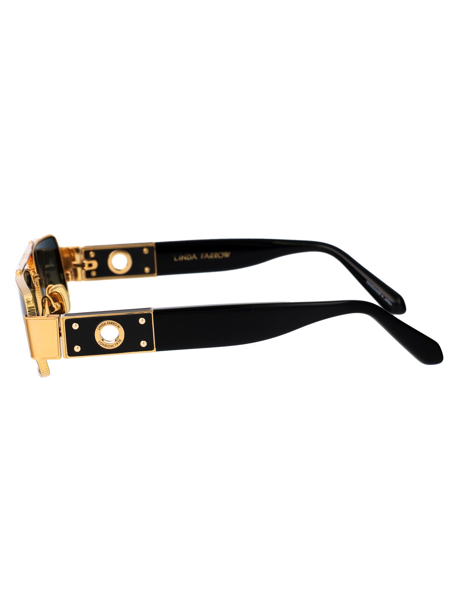 LINDA FARROW Sleek Titanium Sunglasses for Women