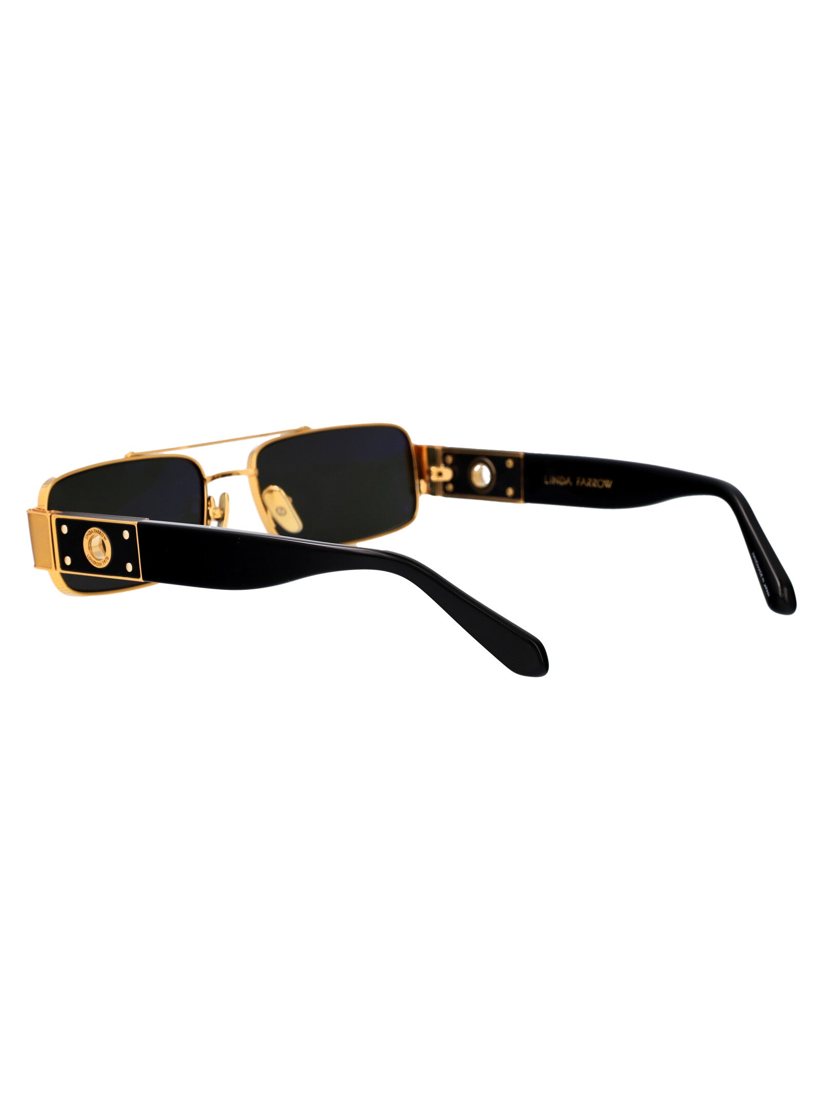 LINDA FARROW Sleek Titanium Sunglasses for Women