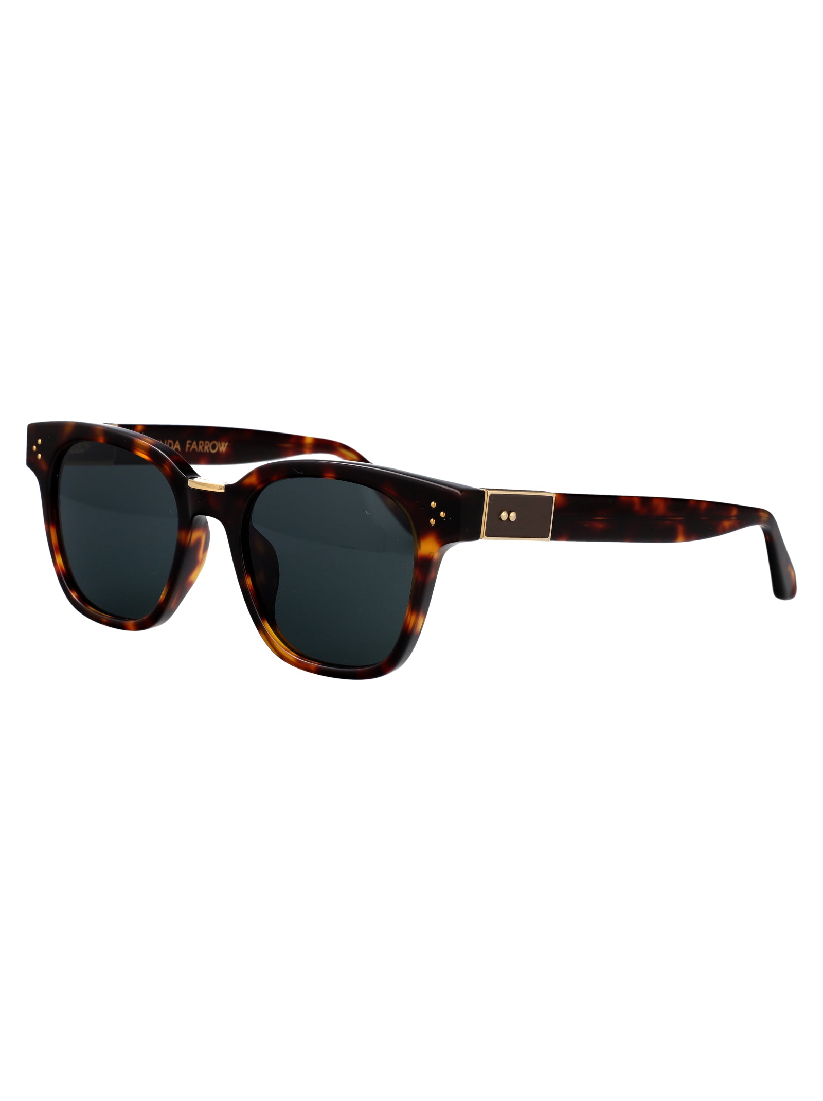 LINDA FARROW Unisex Acetate and Metal Sunglasses