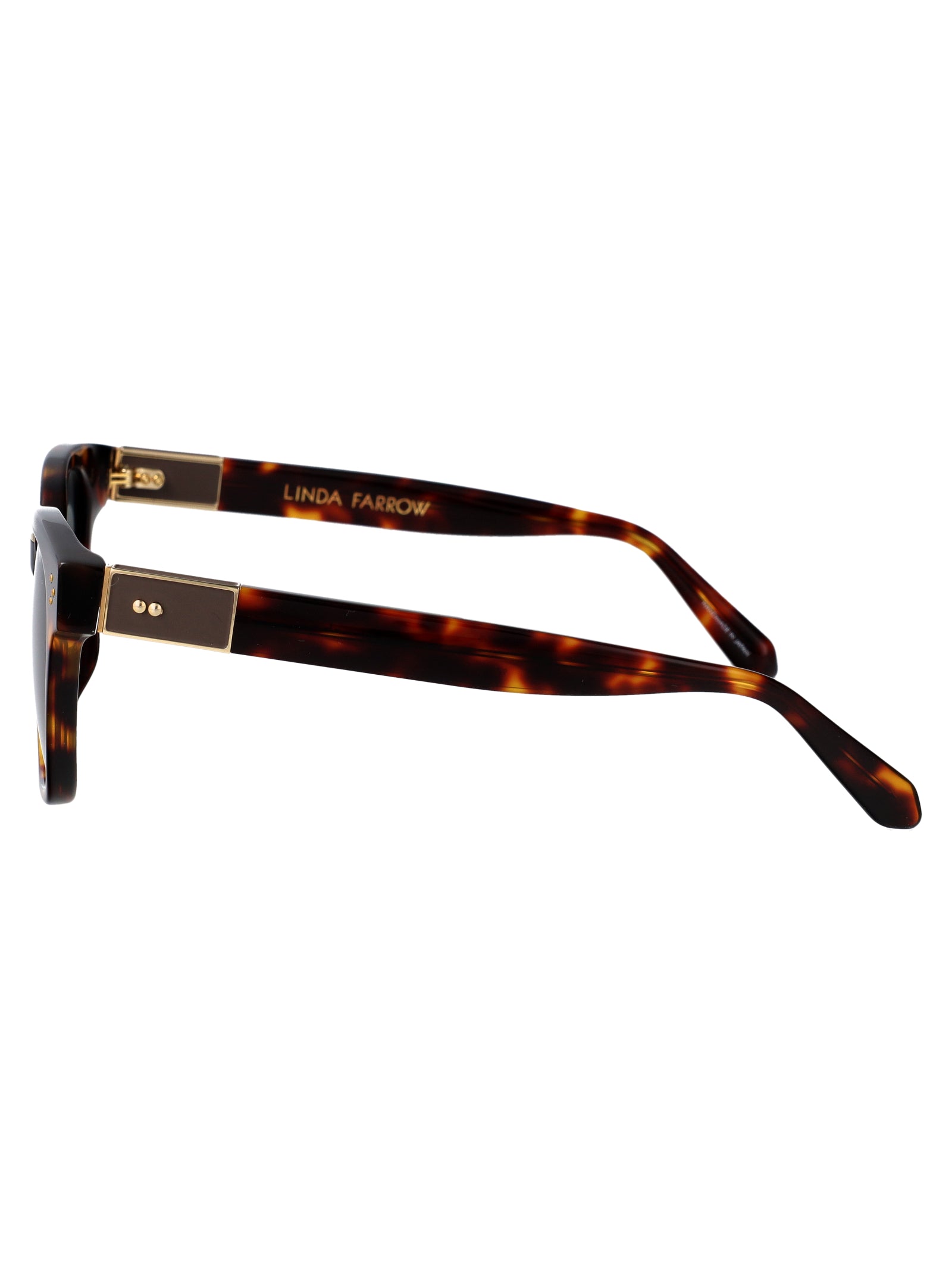 LINDA FARROW Unisex Acetate and Metal Sunglasses