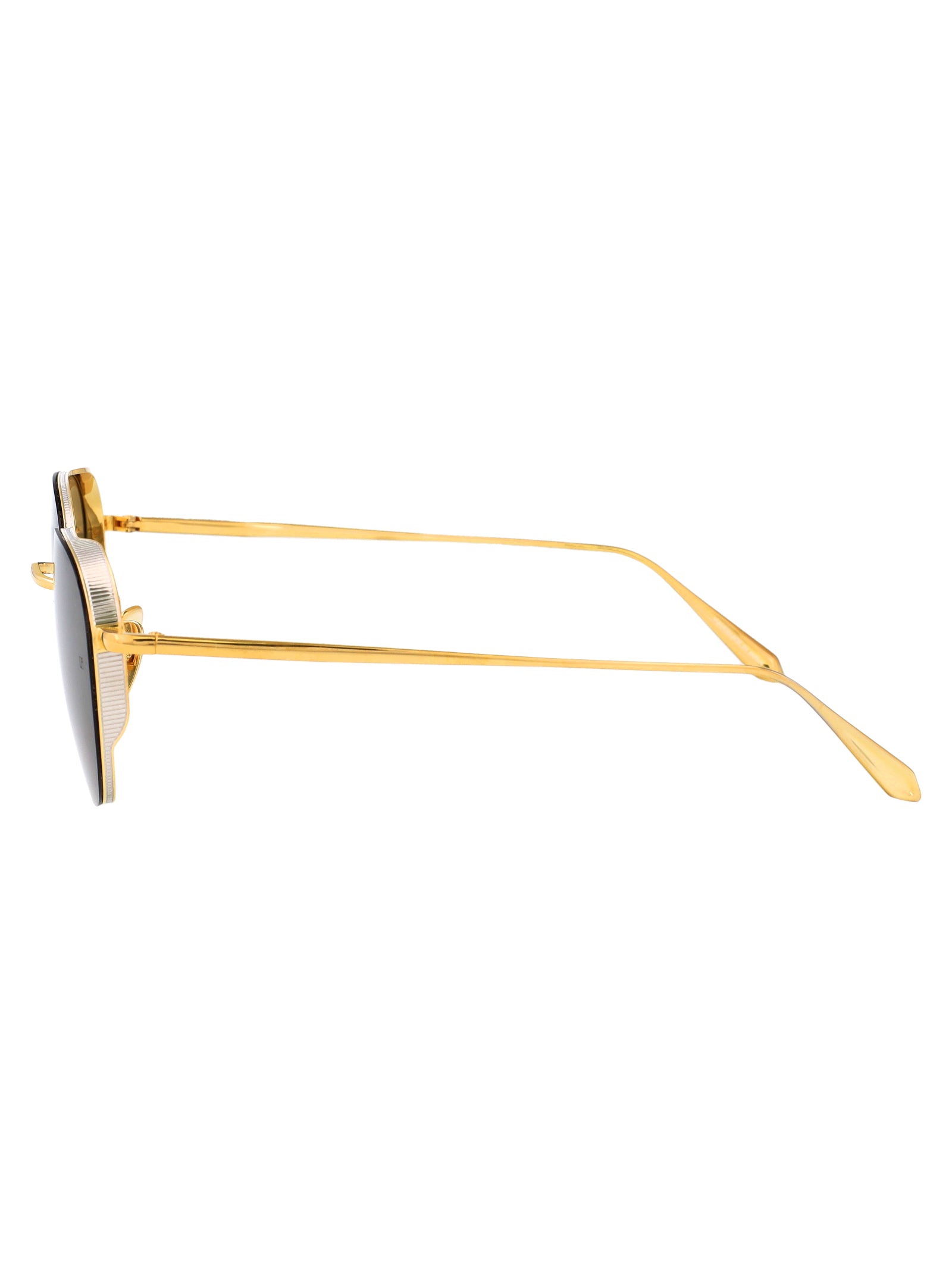 LINDA FARROW Unisex Titanium Sunglasses - SS25 Collection