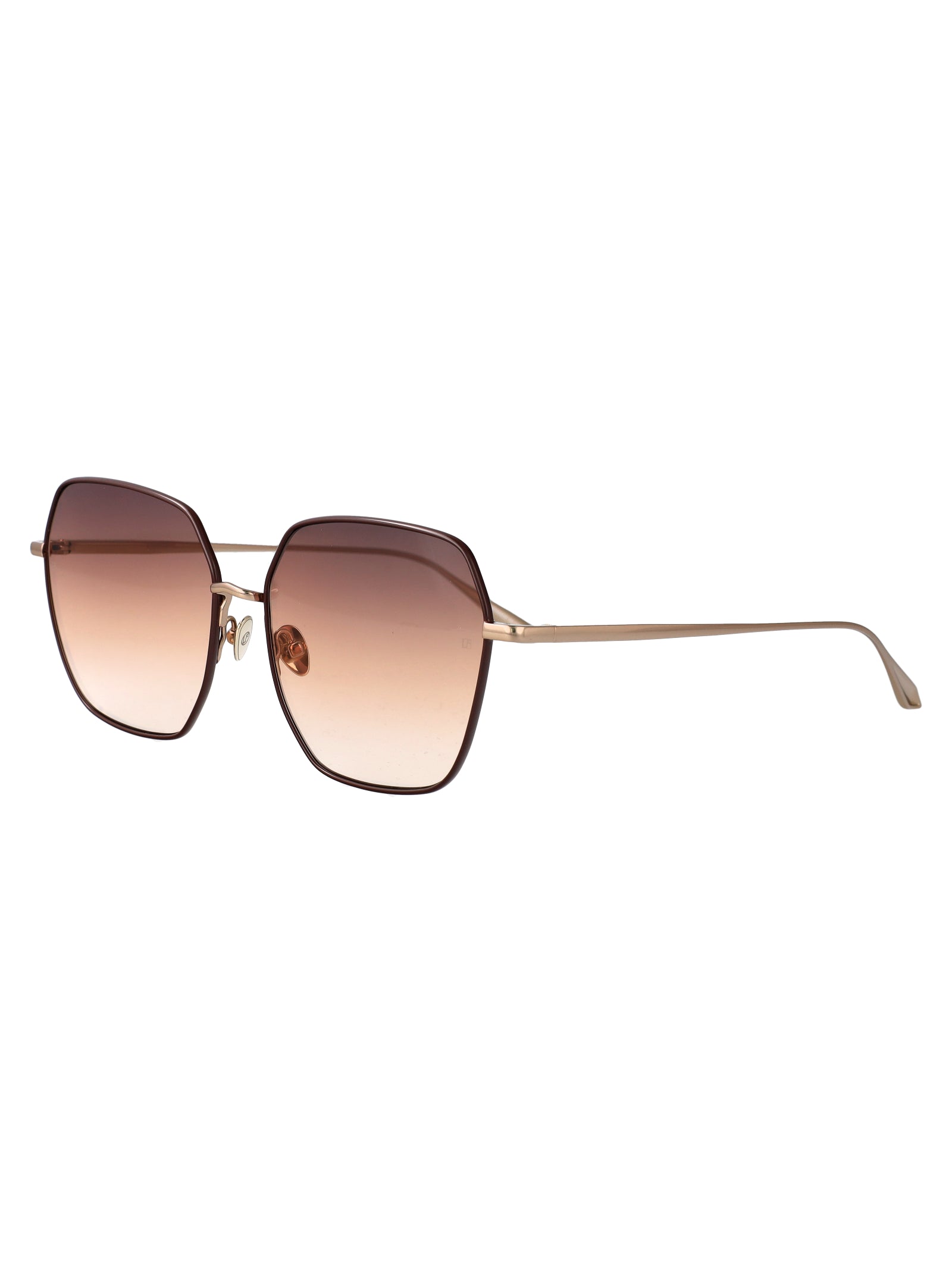LINDA FARROW Chic Gradient Acetate and Metal Sunglasses for Women