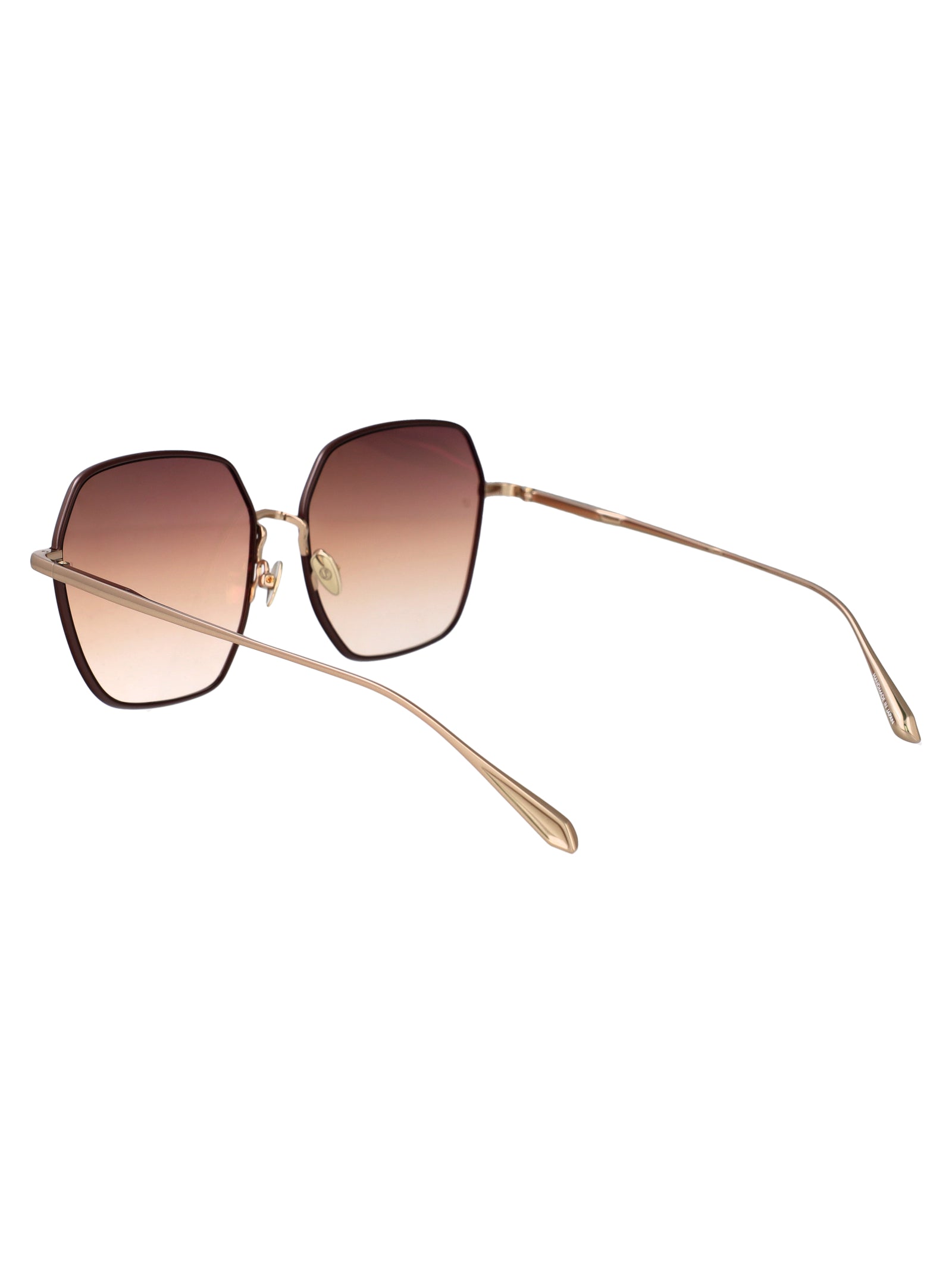 LINDA FARROW Chic Gradient Acetate and Metal Sunglasses for Women