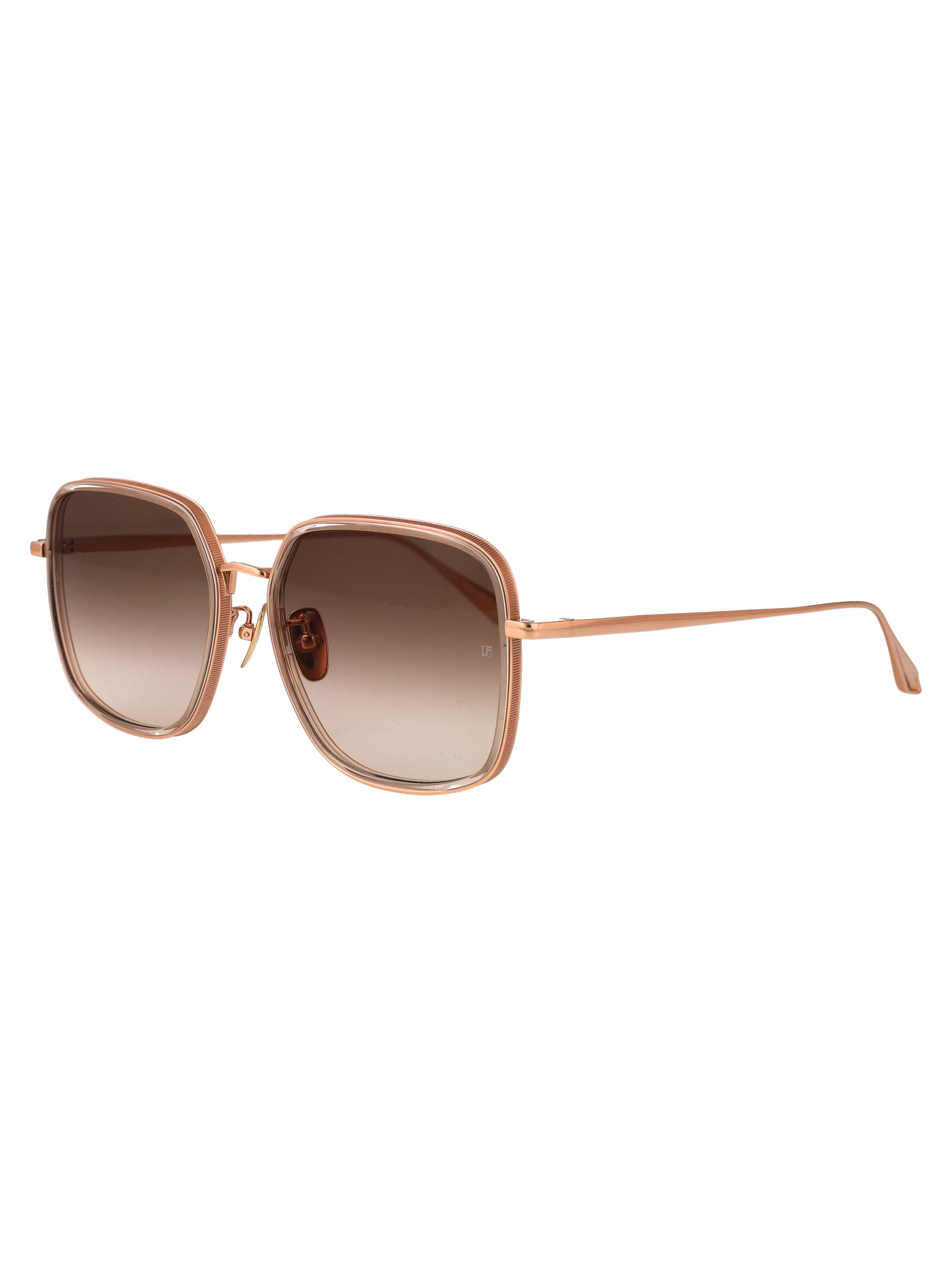 LINDA FARROW Elegant Acetate and Metal Sunglasses for Women - FW25 Collection