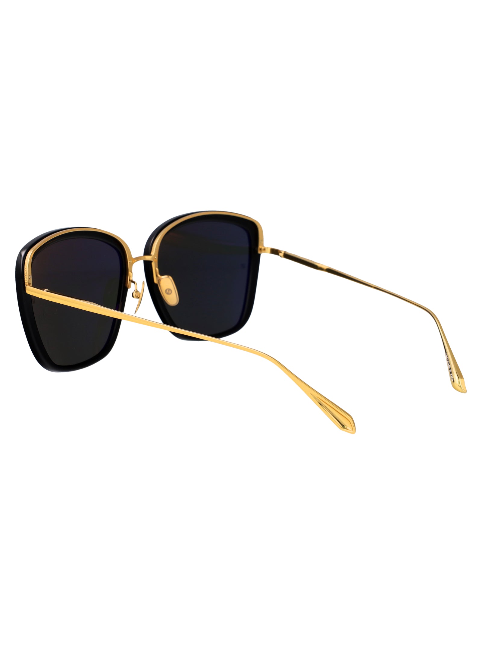 LINDA FARROW Stylish Acetate and Metal Sunglasses
