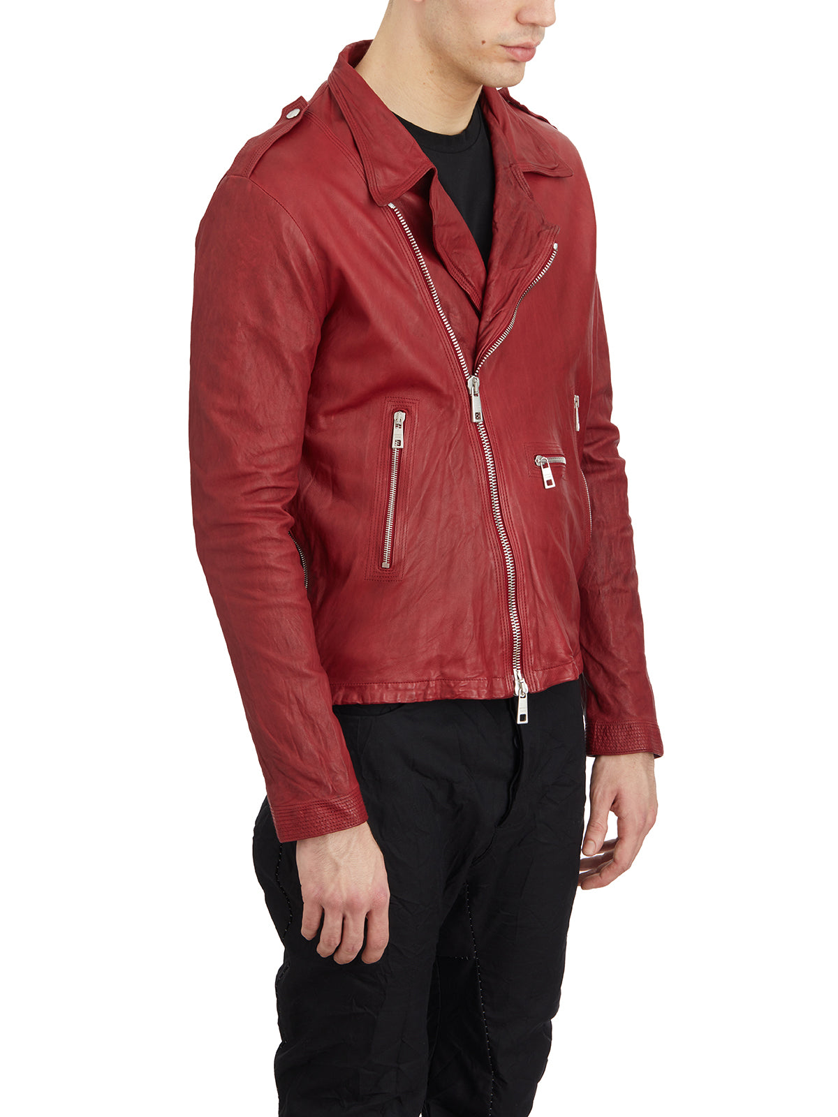 GIORGIO BRATO Men's Asymmetrical Zip Mini Jacket - Size 50