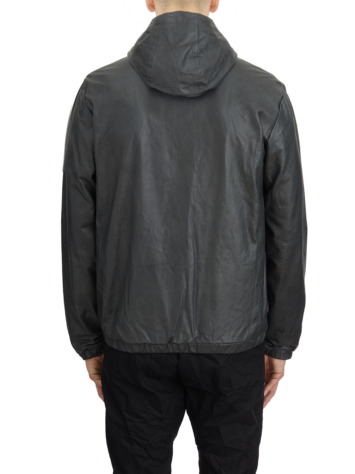 GIORGIO BRATO Leather Jacket with Hood - Size 50