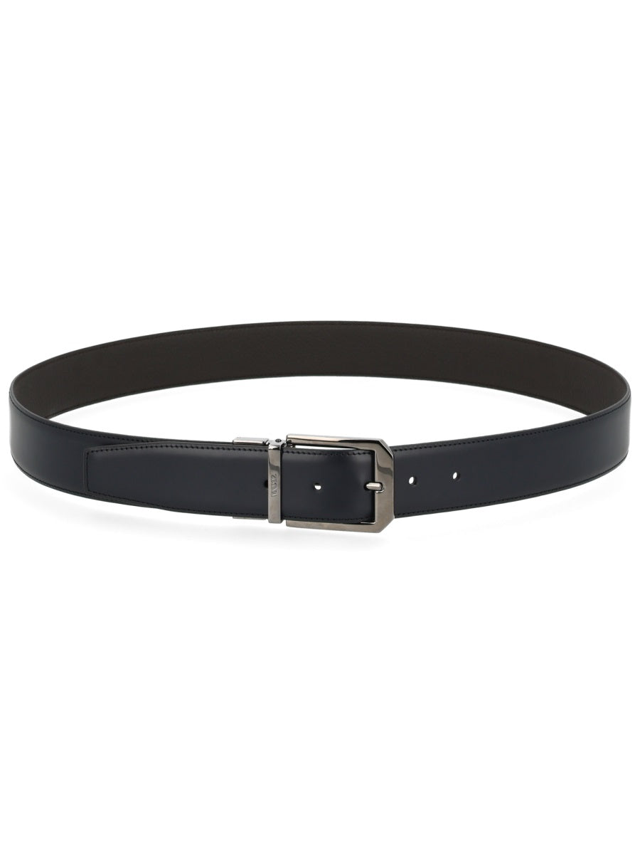 ZEGNA Reversible Leather Belt for Men - Fall/Winter 2025