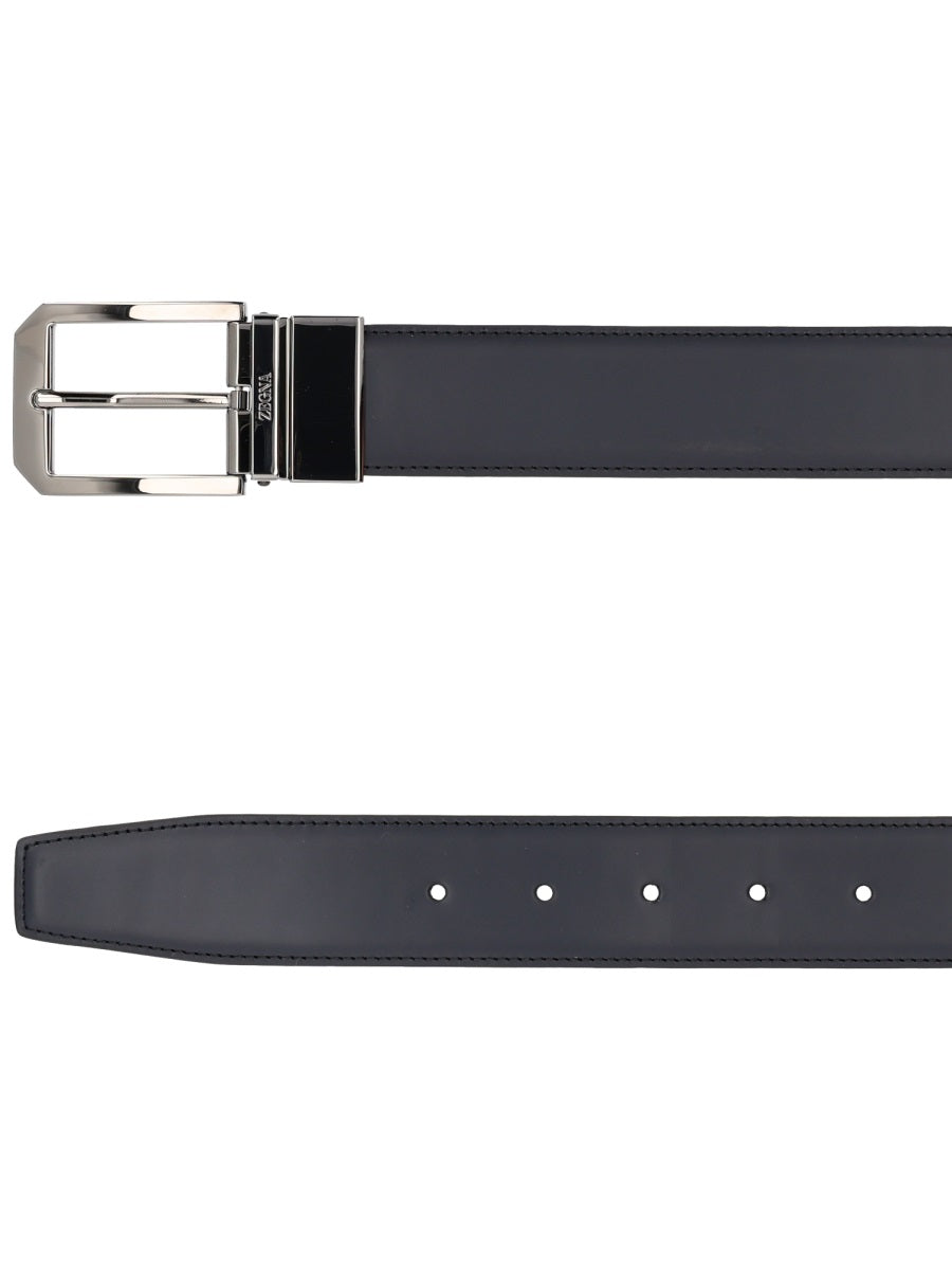 ZEGNA Reversible Leather Belt for Men - Fall/Winter 2025