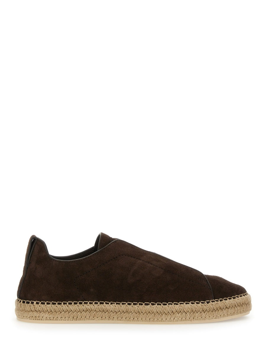 ZEGNA Leather Espadrille Sandals