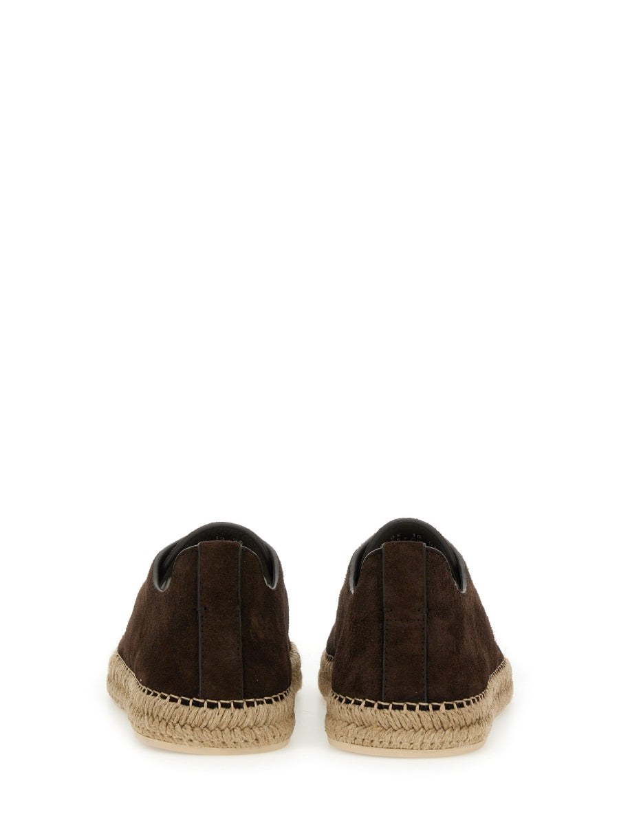 ZEGNA Leather Espadrille Sandals