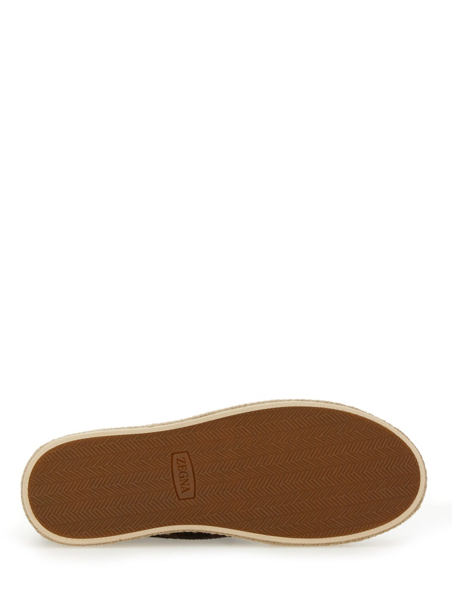 ZEGNA Leather Espadrille Sandals