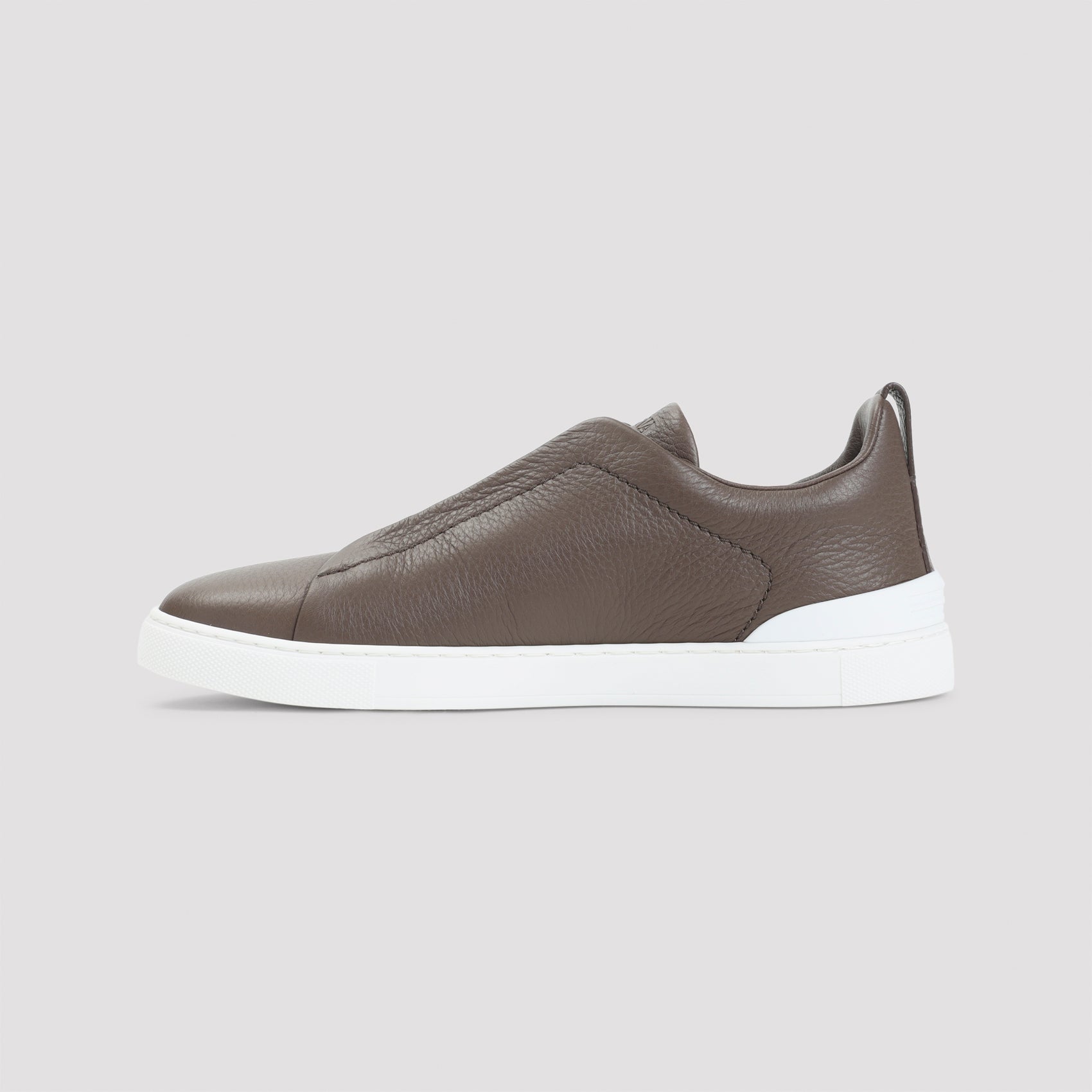 ZEGNA Triple Stitch Leather Sneakers for Men