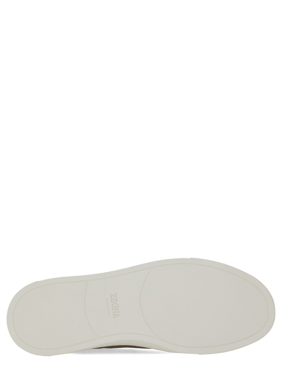 ZEGNA Low Top Triple Stitch Sneakers