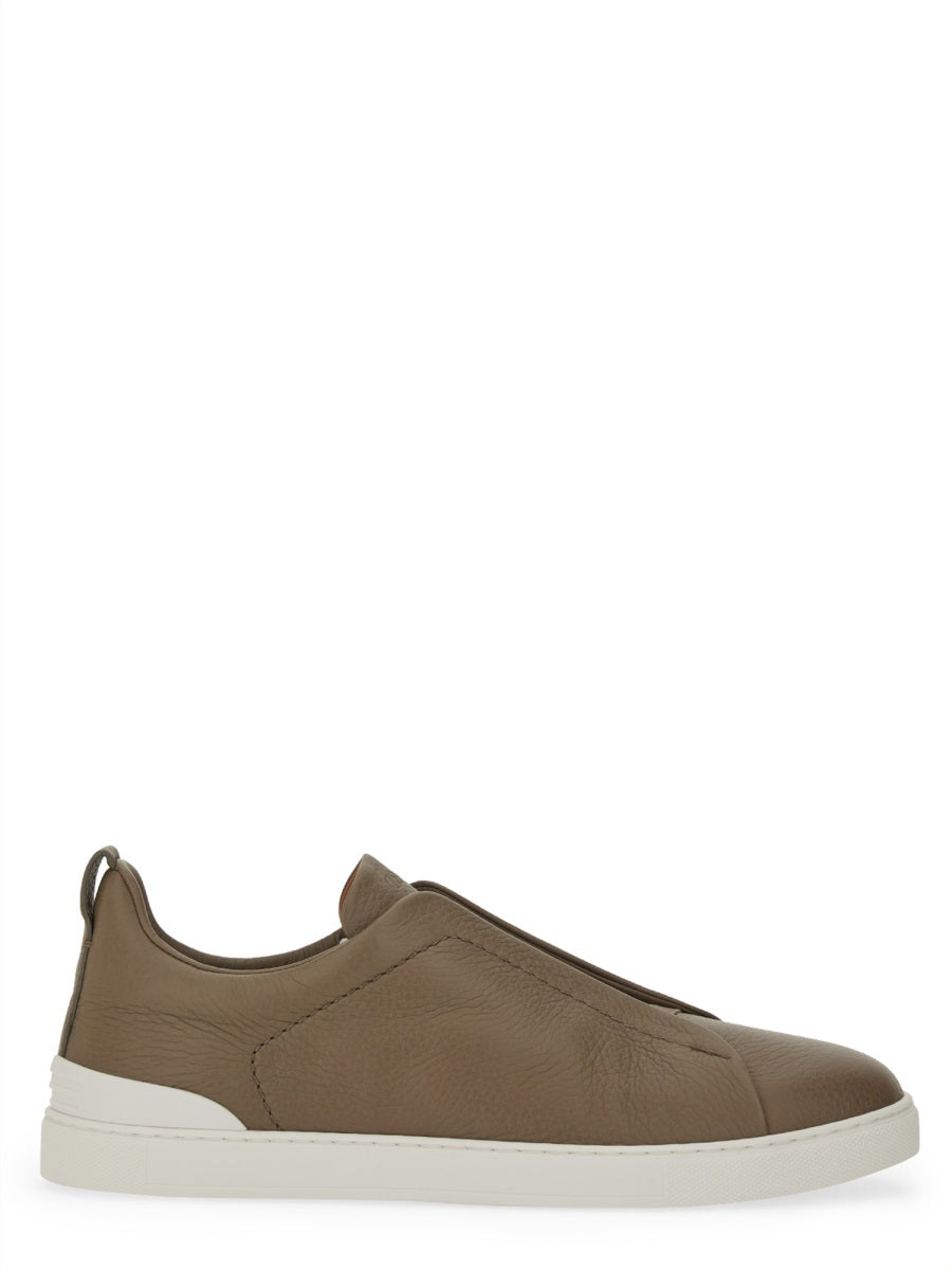 ZEGNA Low Top Triple Stitch Sneakers